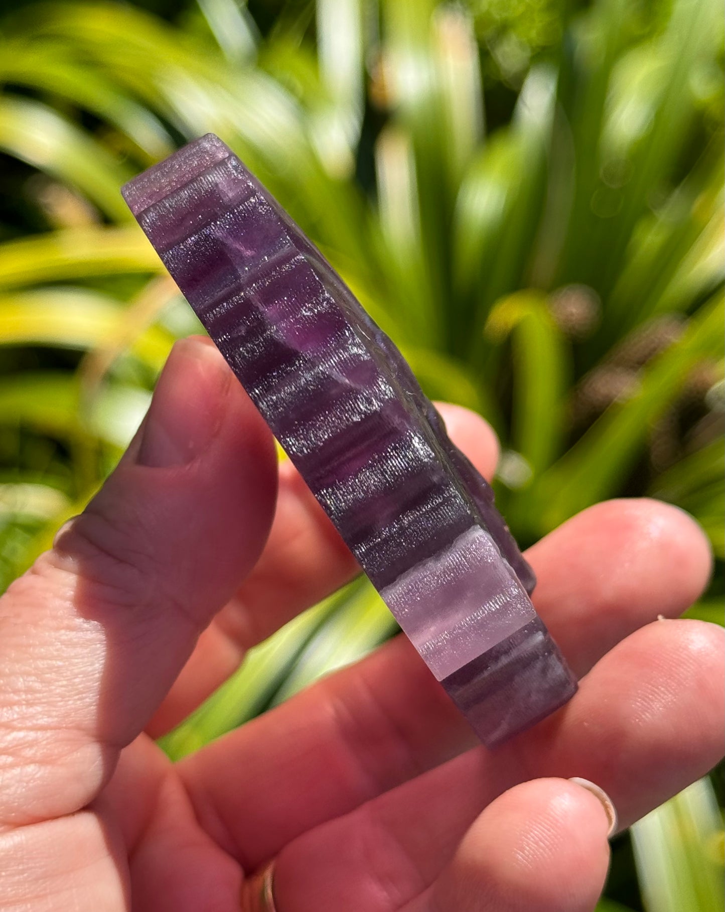 Purple Fluorite carved Indigenous American Head