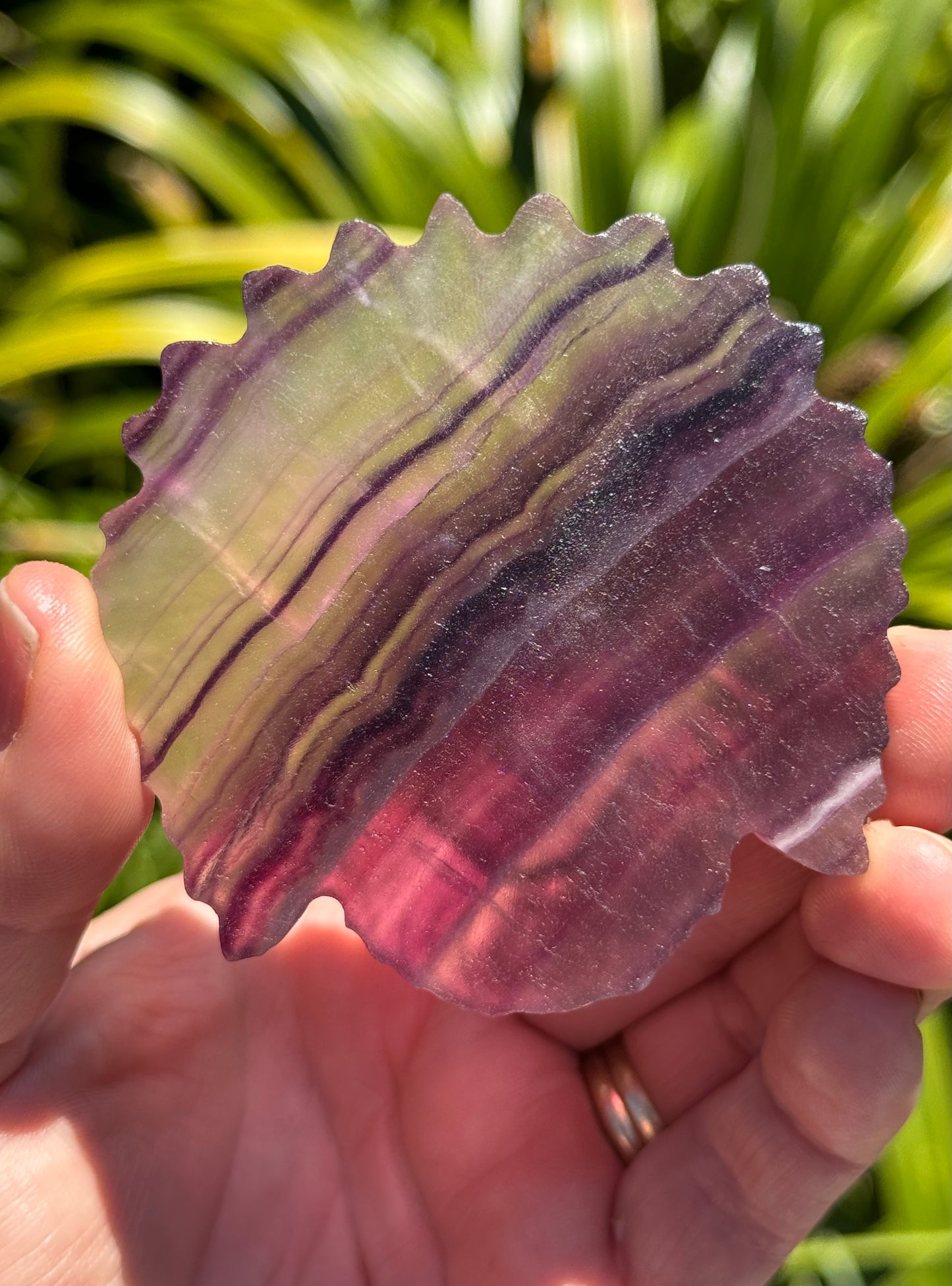Purple Fluorite carved Indigenous American Head