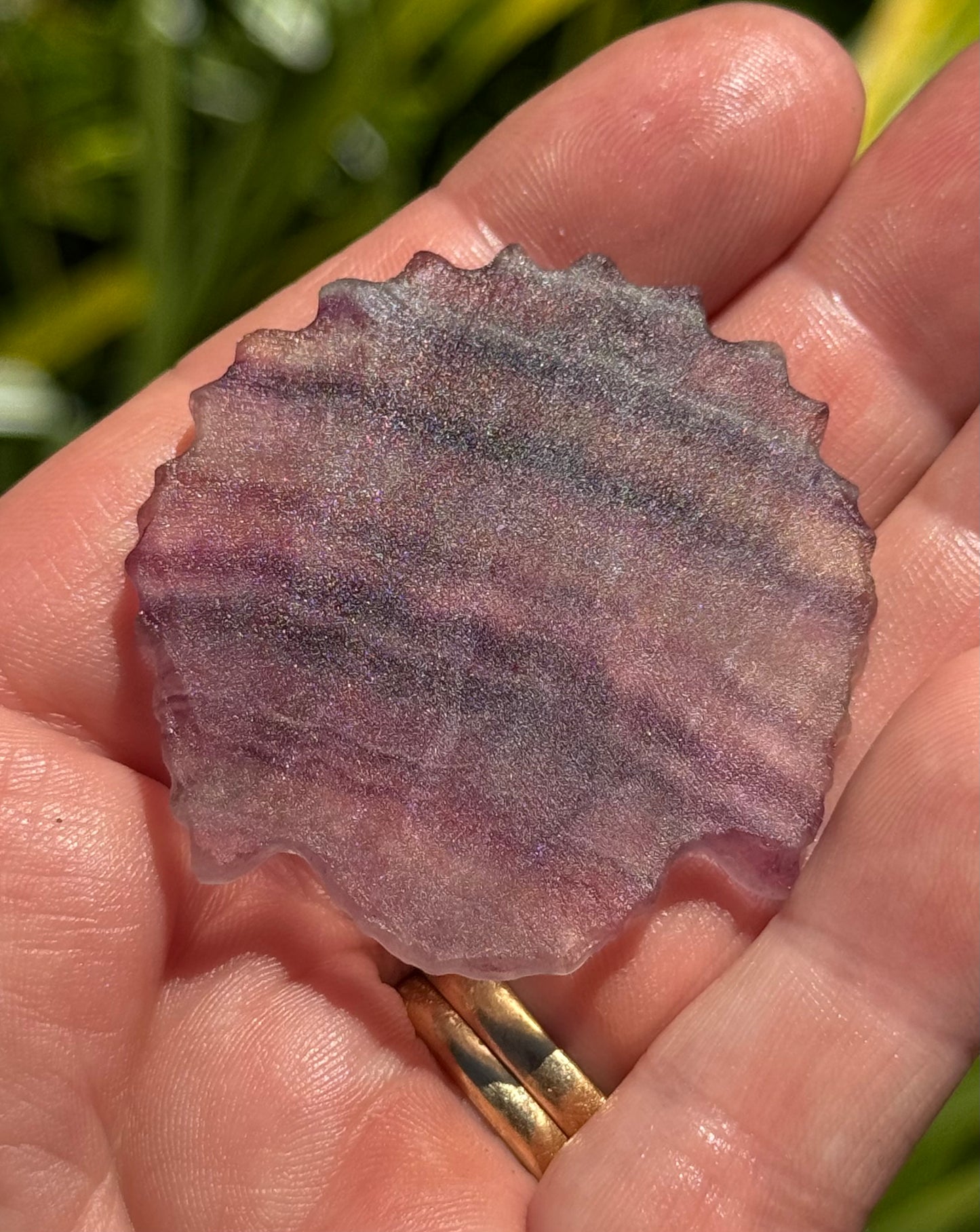 Purple Fluorite carved Indigenous American Head
