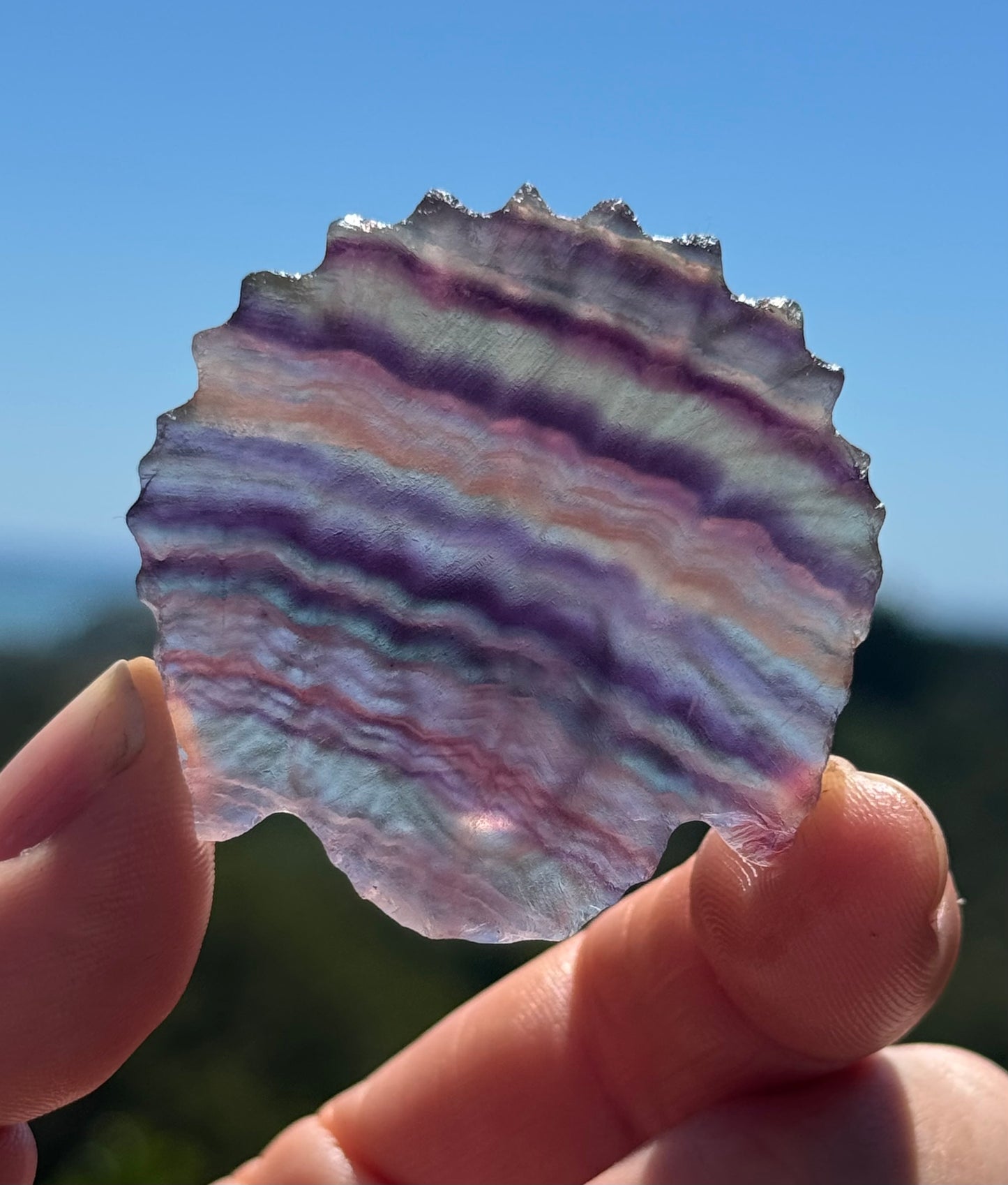 Purple Fluorite carved Indigenous American Head
