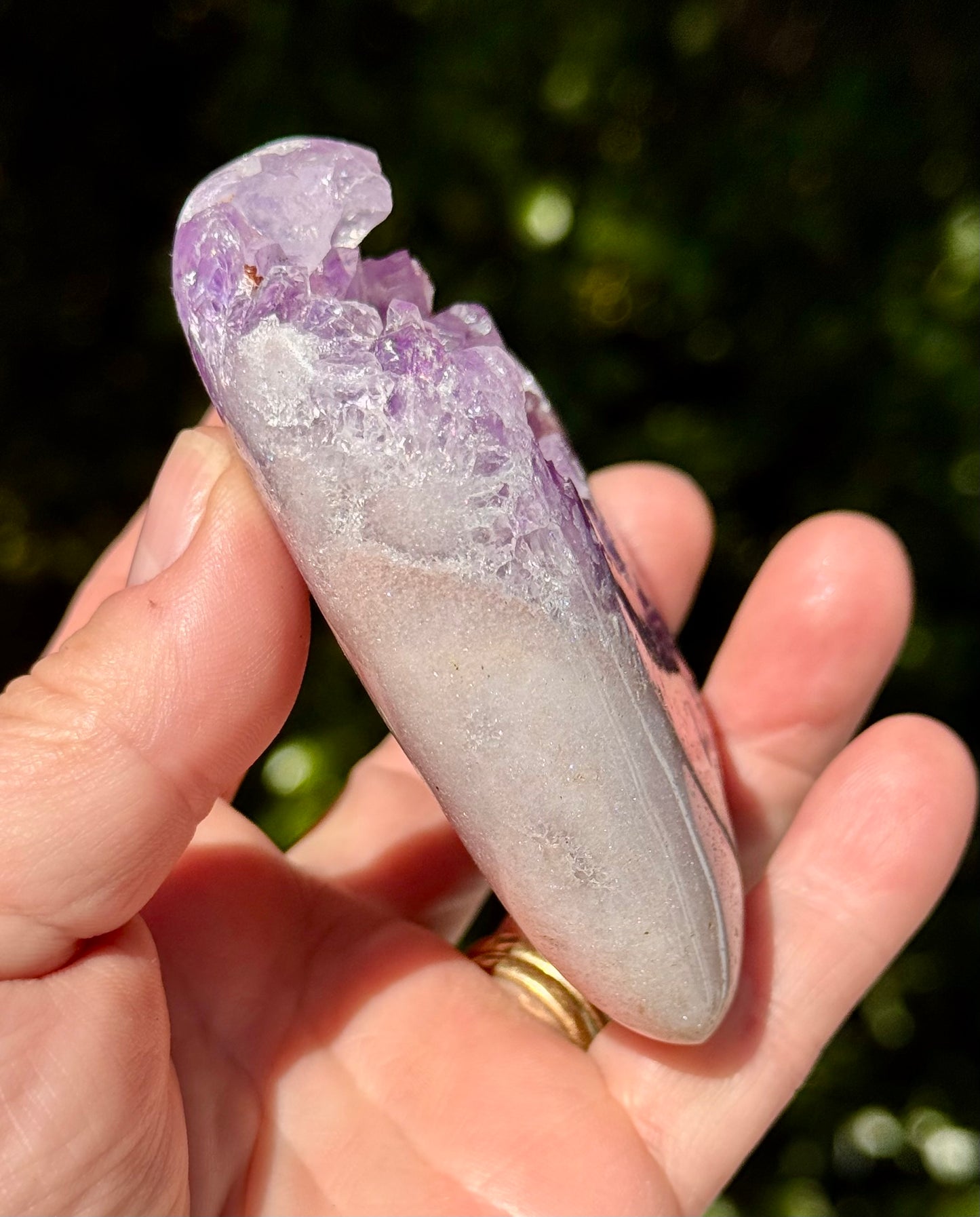 Purple and Pink Amethyst Cluster Heart