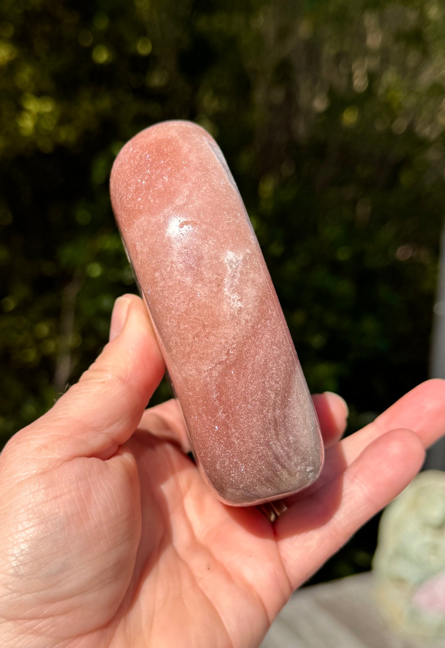 Pink Amethyst carved Heart - Rare Druze