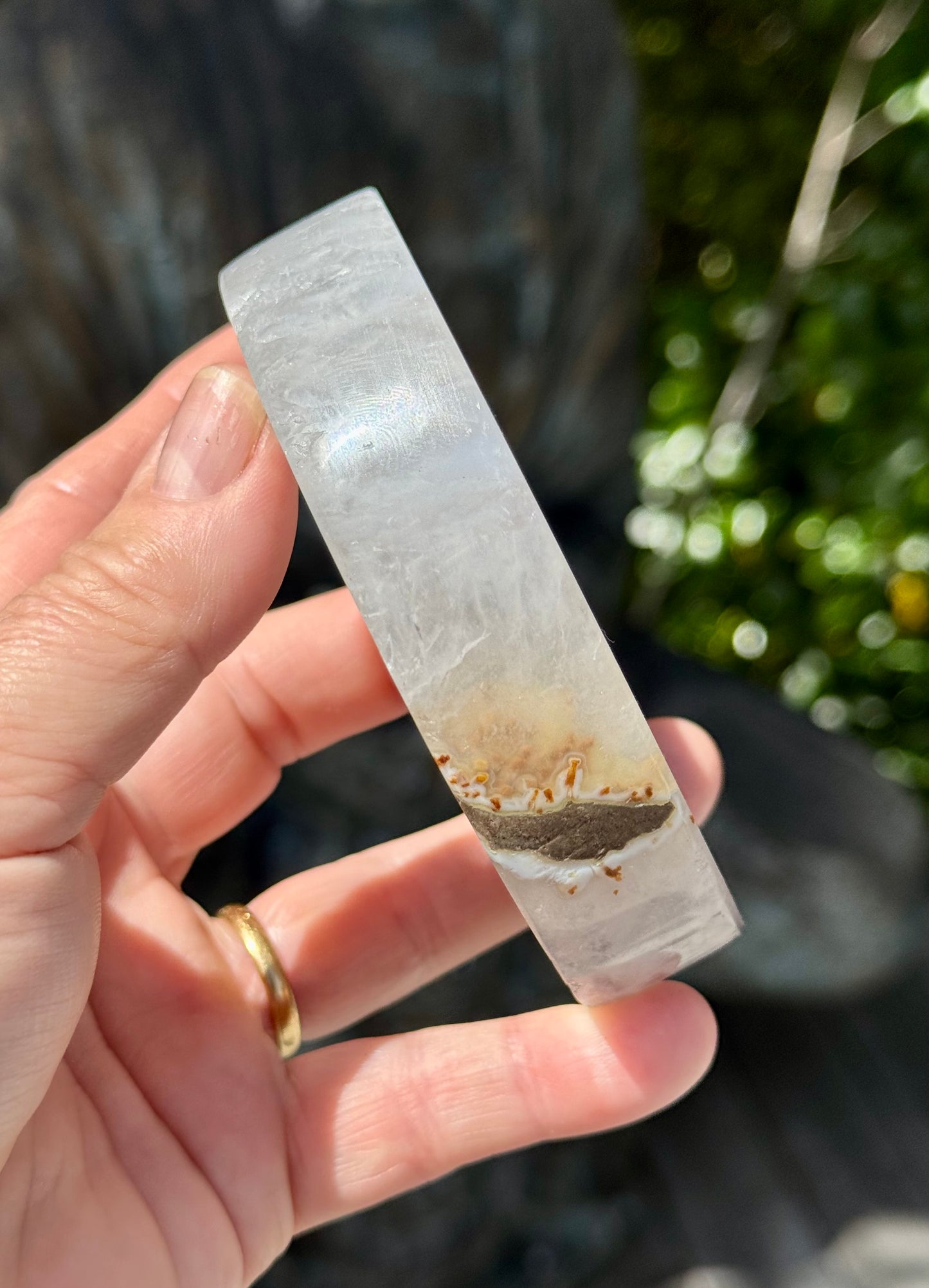 Druzy Blue Lace Agate Crescent Moon 4