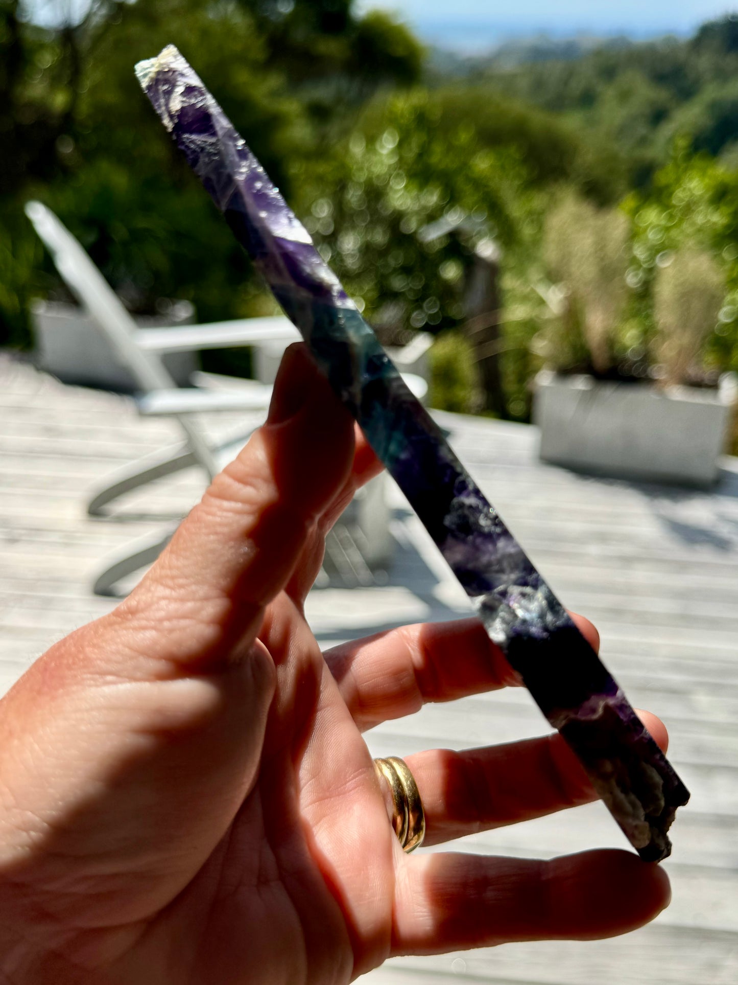 Rainbow Fluorite slice
