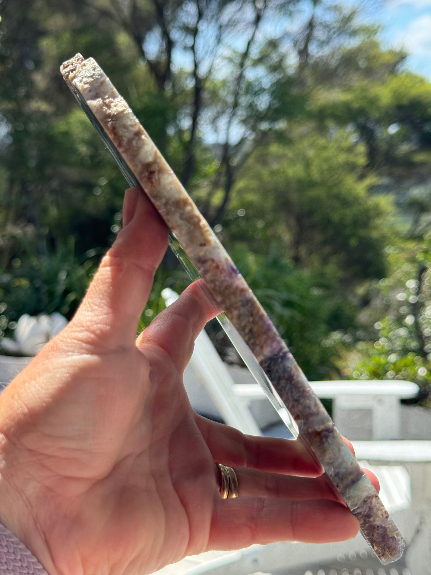 Rainbow Fluorite slice