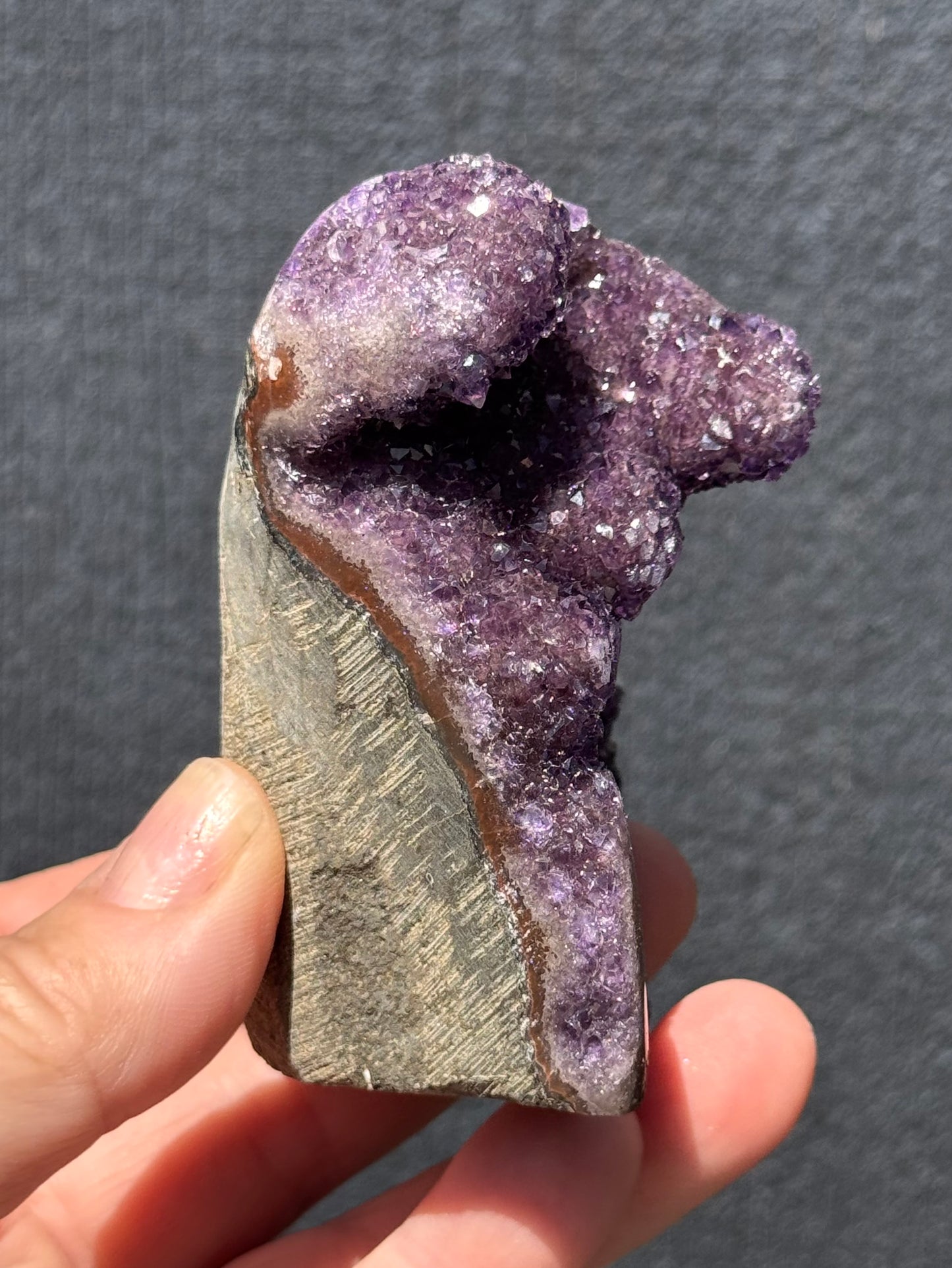 Amethyst Cluster cut base with Stalactites 6