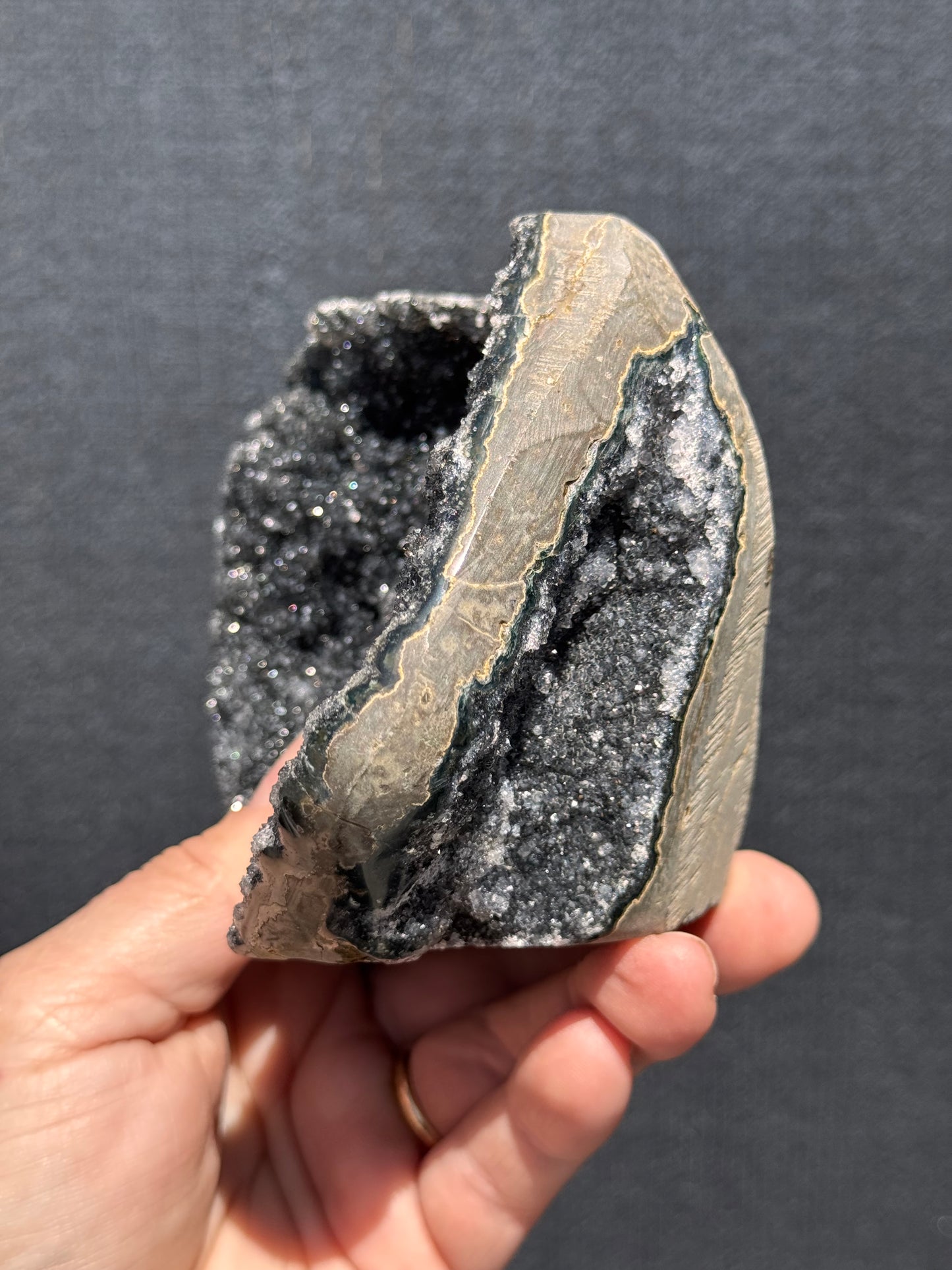 Black Amethyst cut base 7