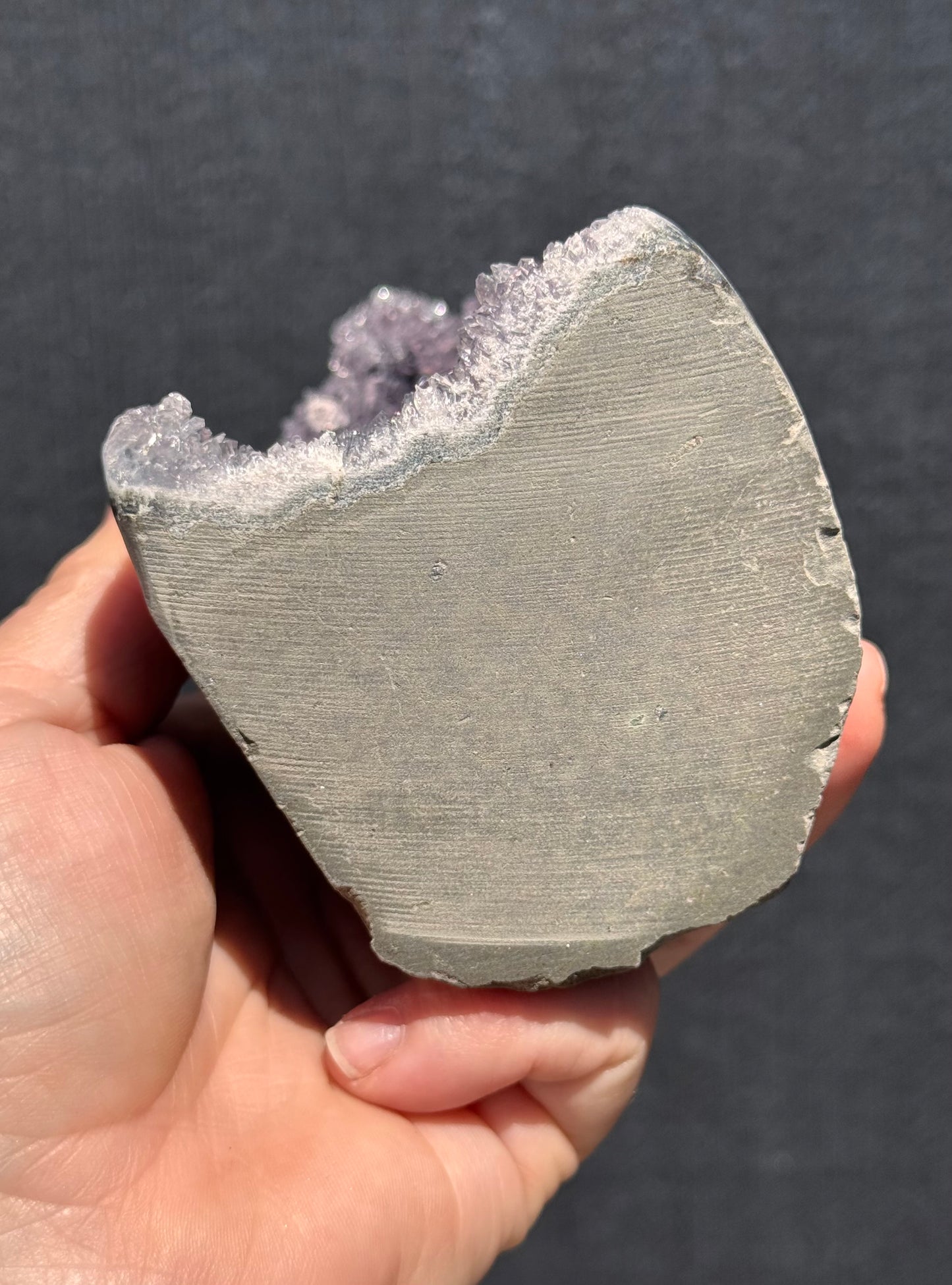 Lilac Amethyst Cluster Cut base with Stalactites 8