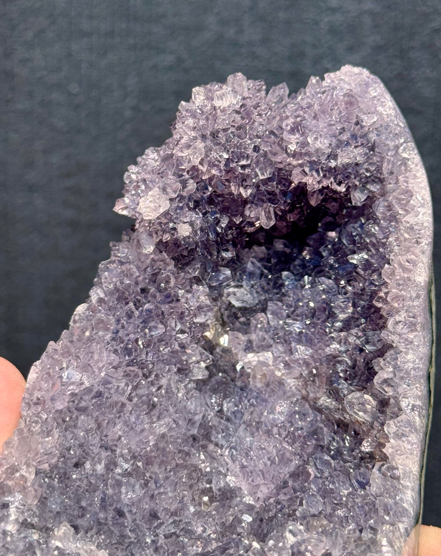 Lilac Amethyst Cluster Cut base with Stalactites 8