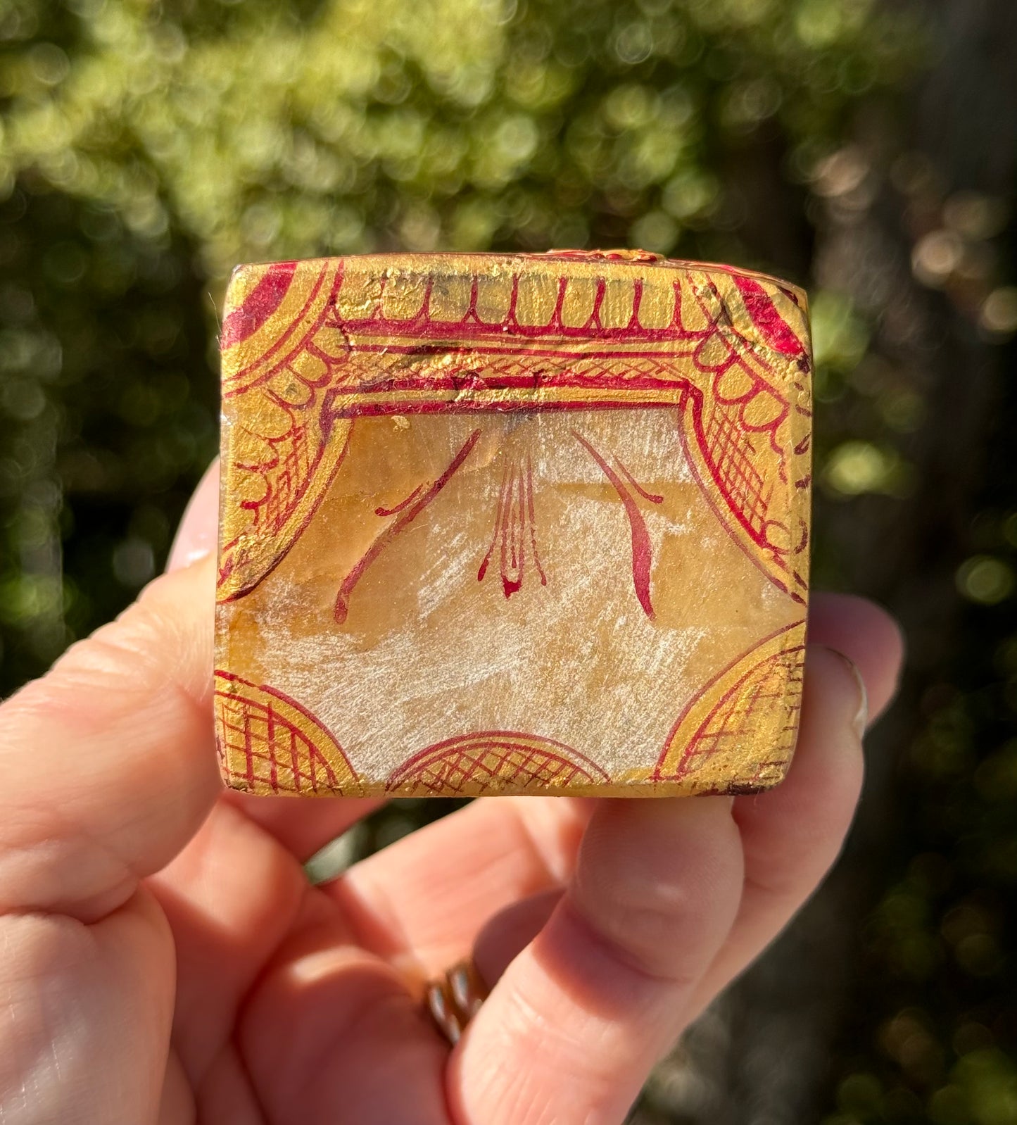 Ganesha, hand painted Orange Aventurine