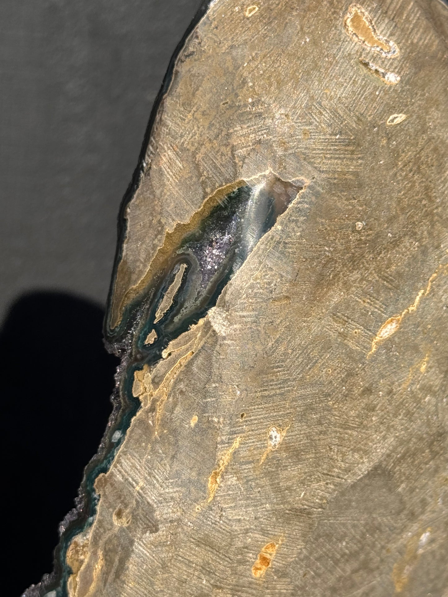Black Amethyst cut base Cave 10