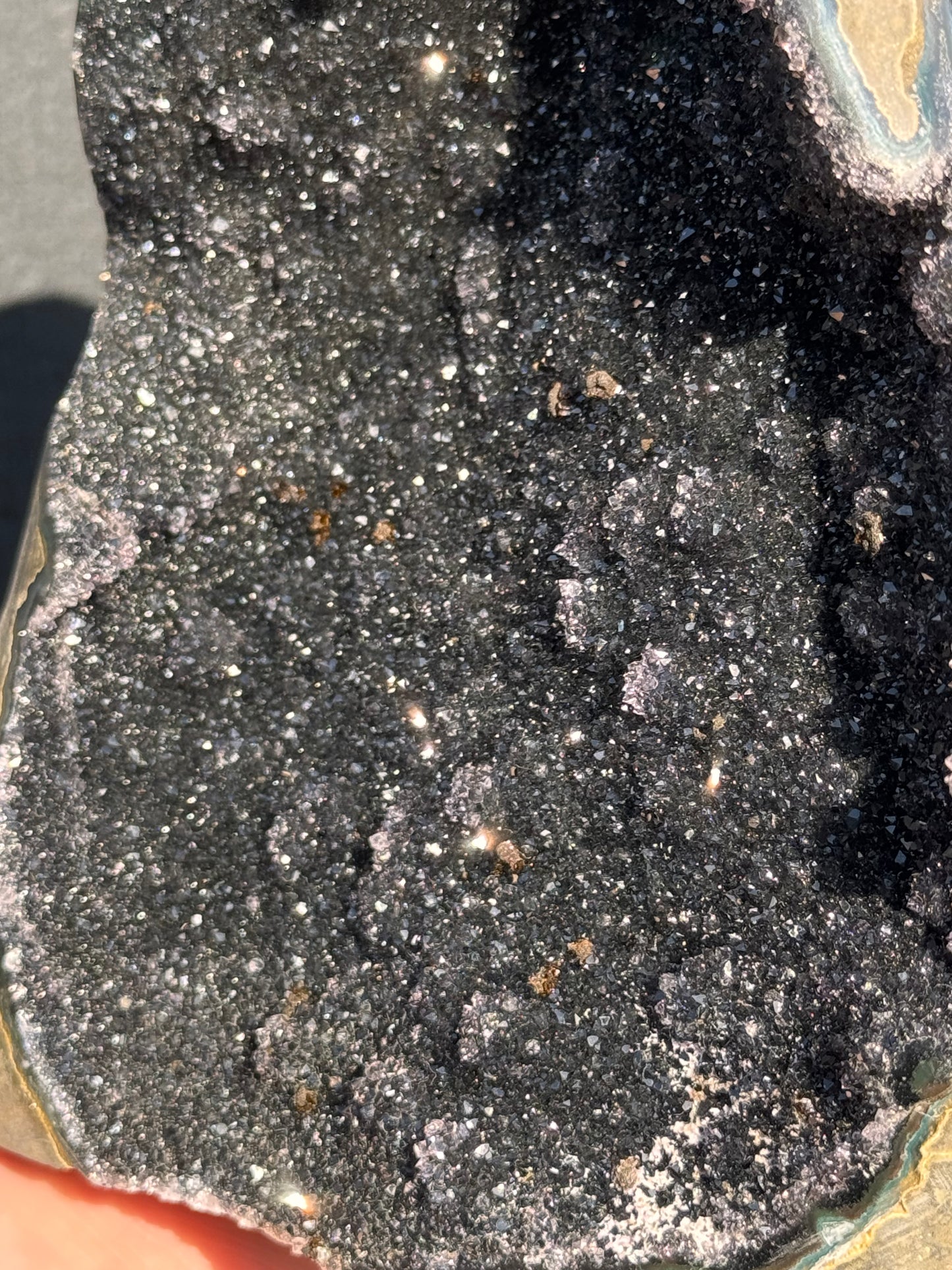 Black Amethyst cut base Cave 10
