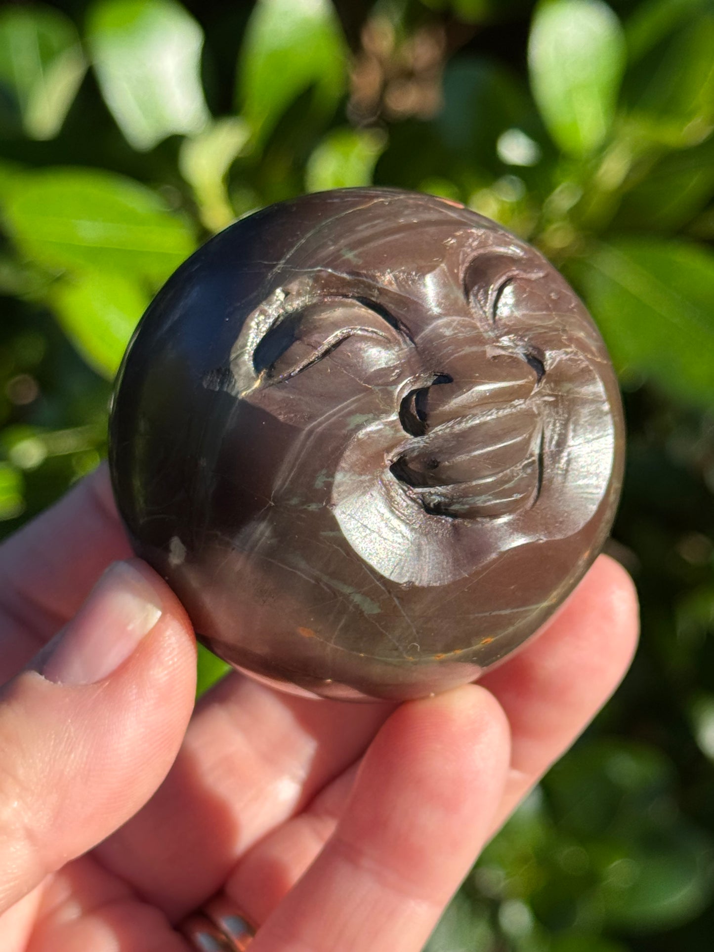 Cherry Creek Jasper Sphere, Happy Face