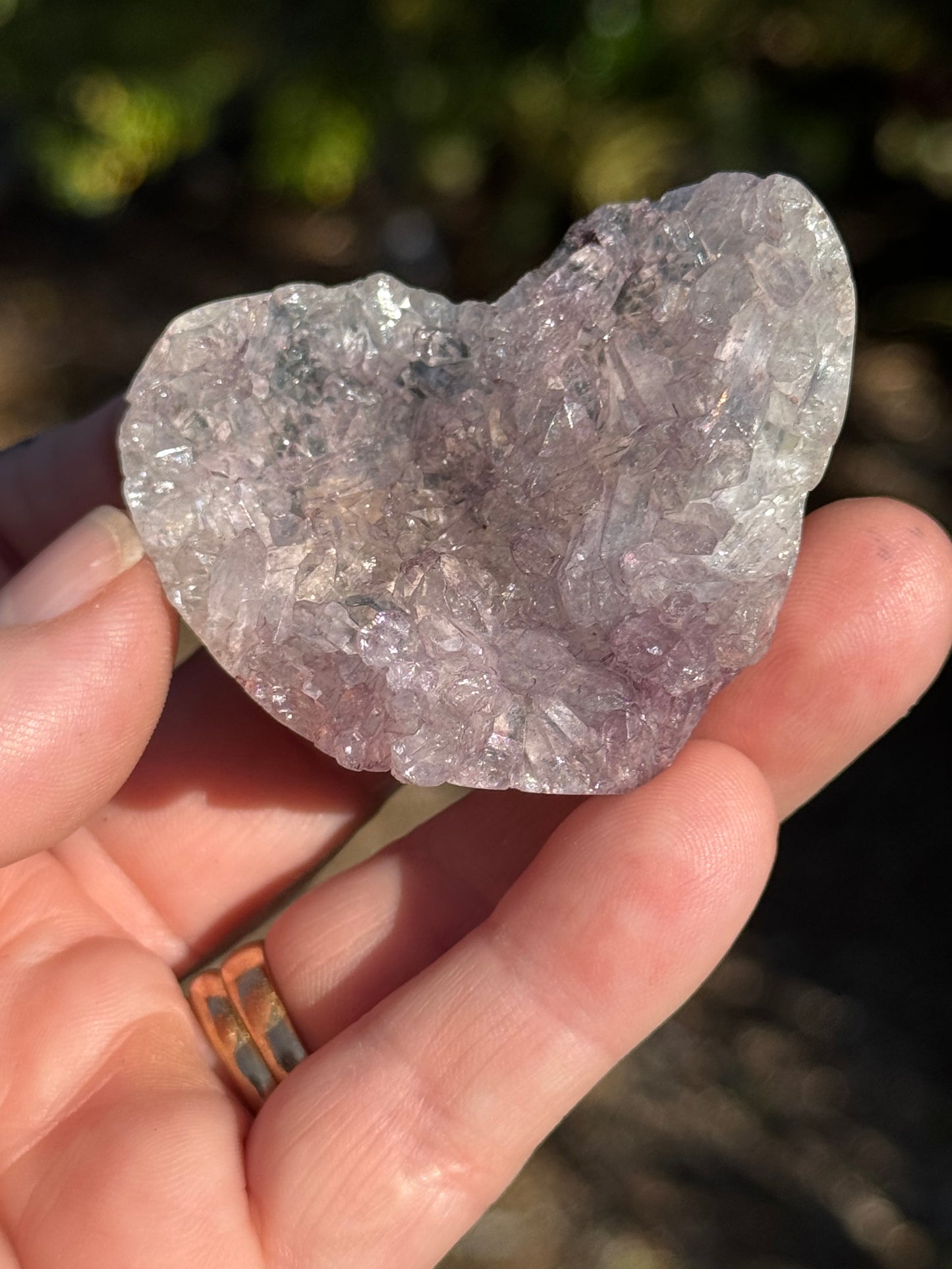 Amethyst Flower Heart
