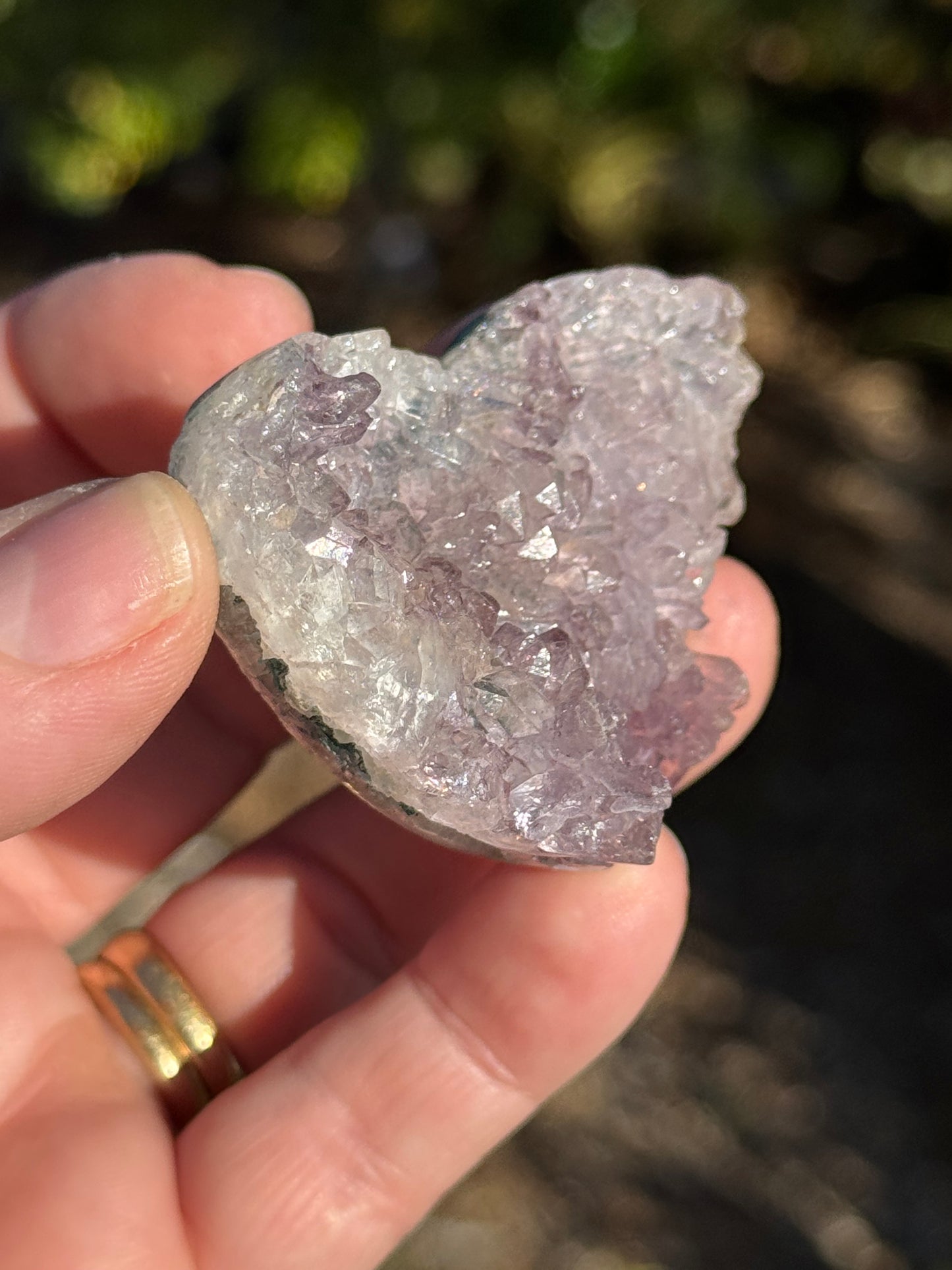 Amethyst Flower Heart