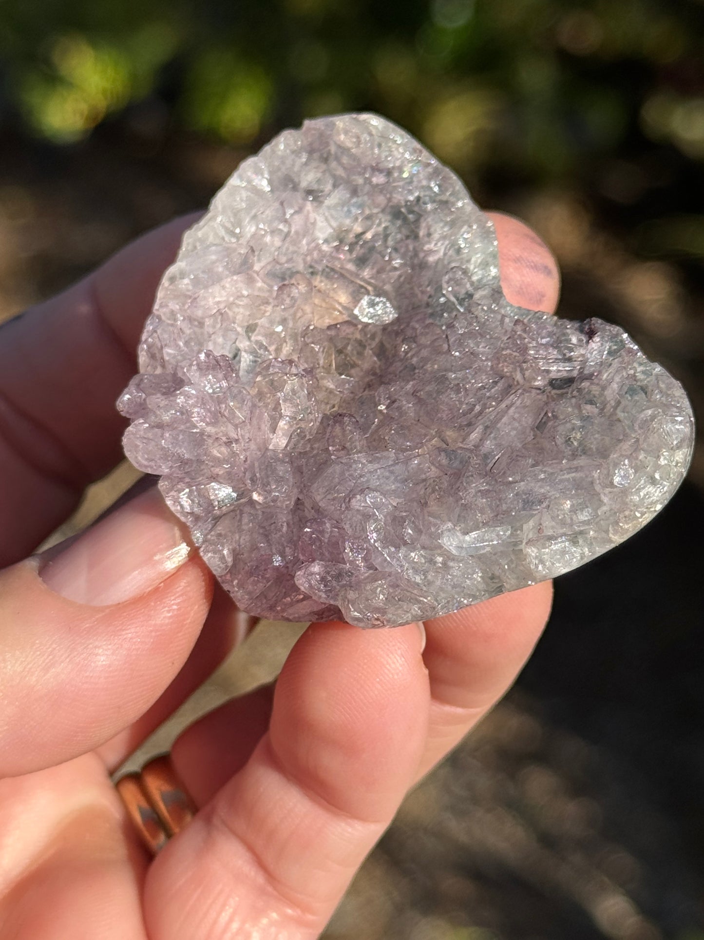Amethyst Flower Heart