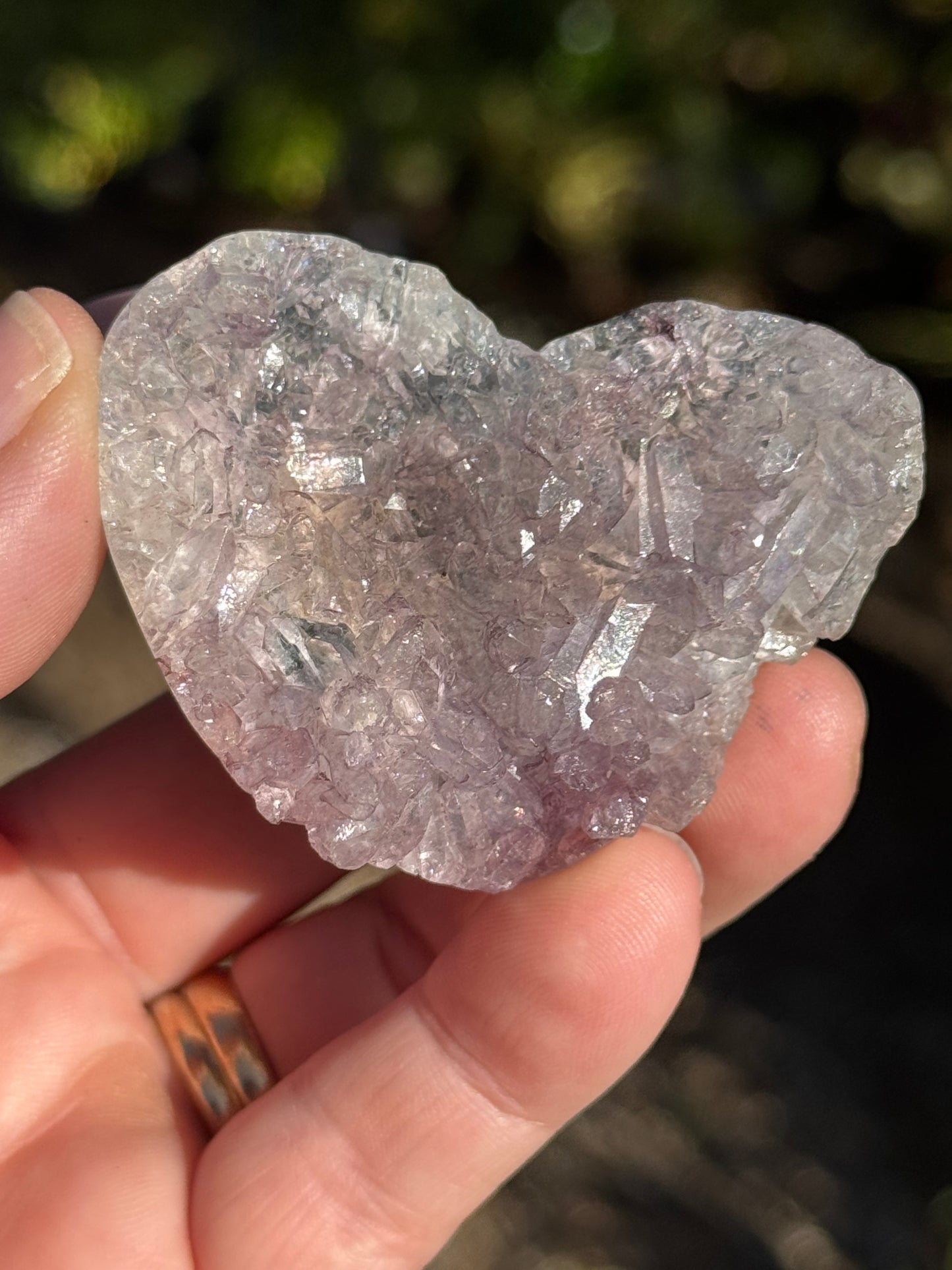 Amethyst Flower Heart