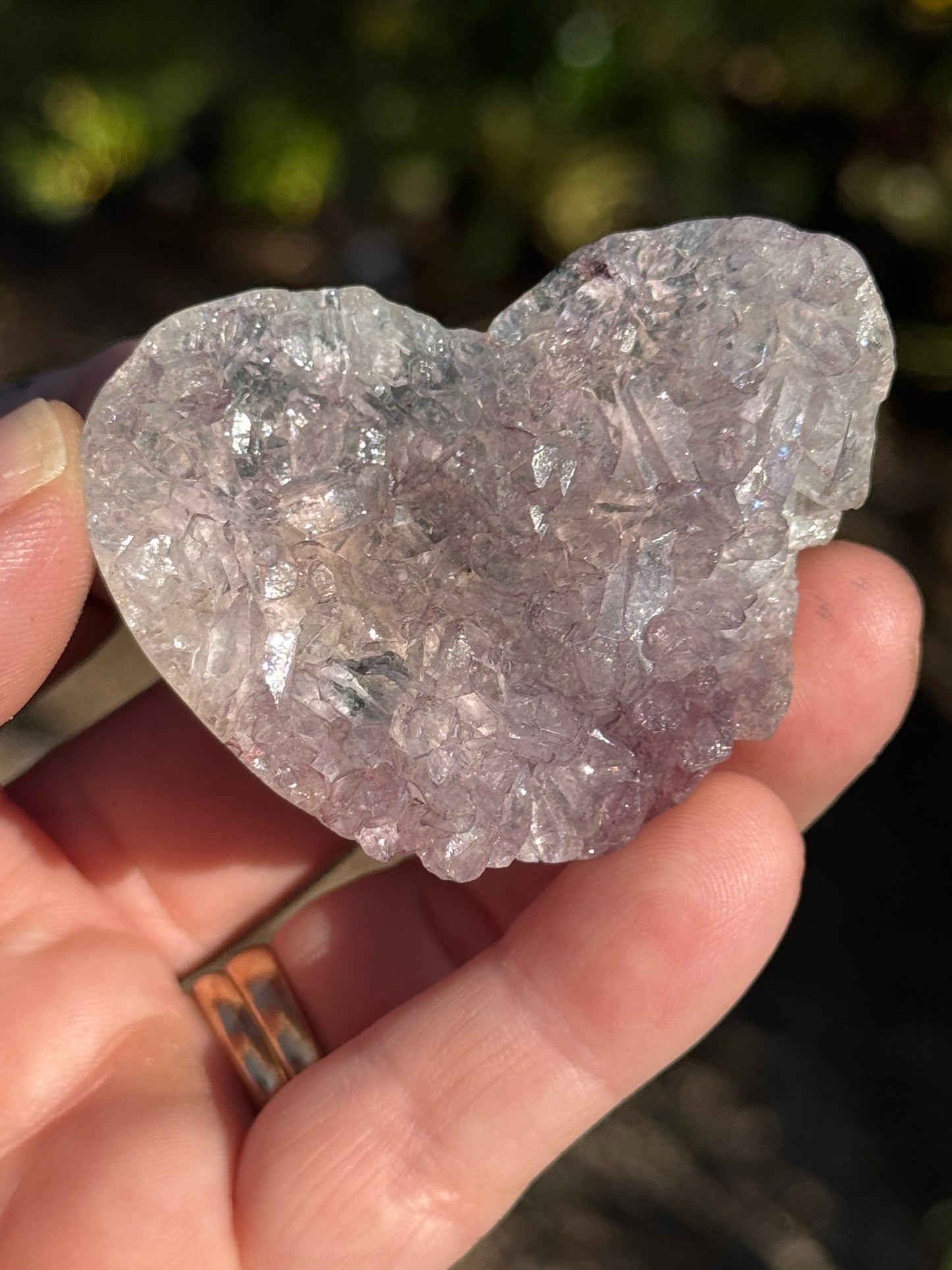 Amethyst Flower Heart