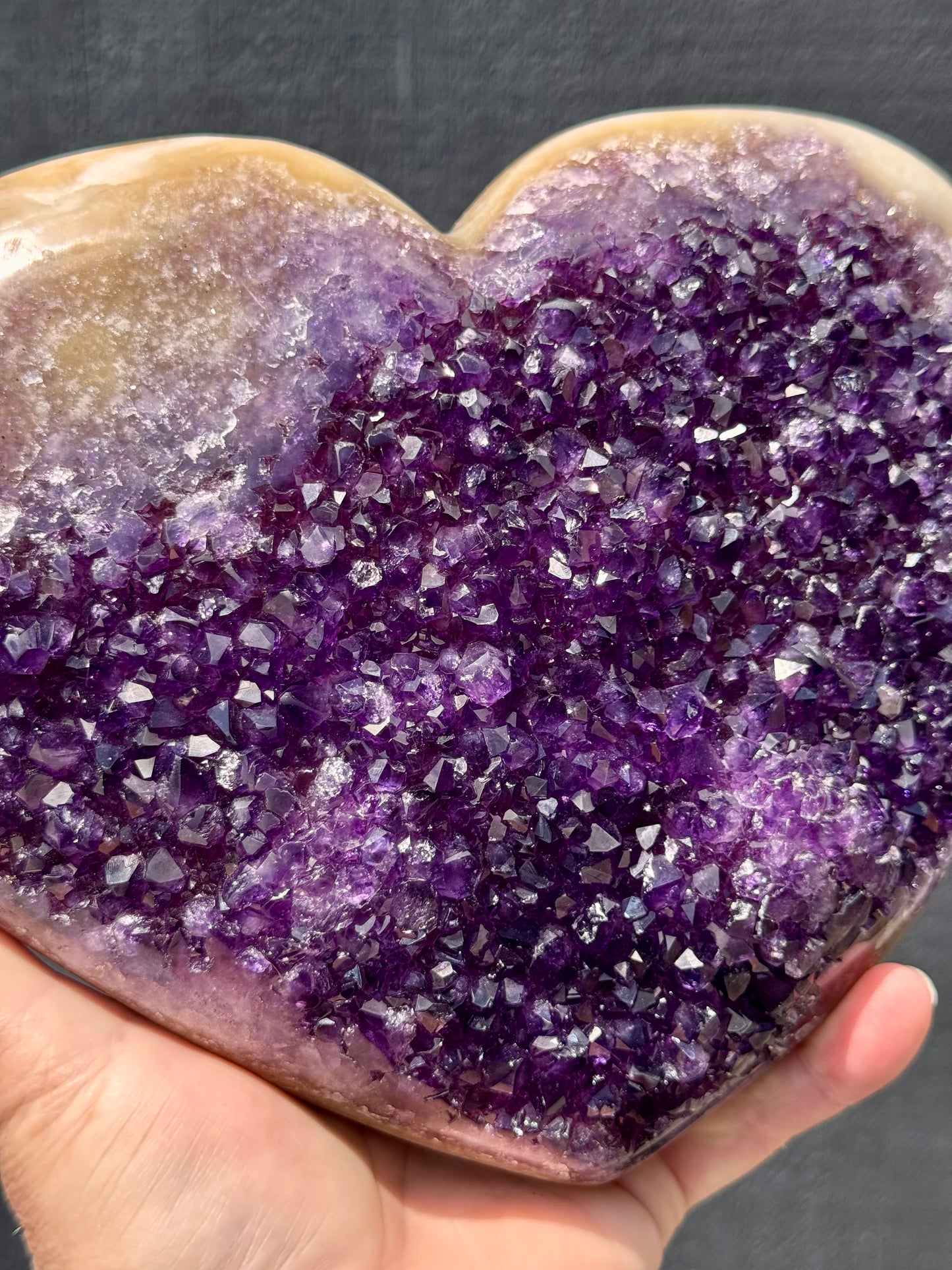 Uruguay Amethyst Cluster Heart - Large