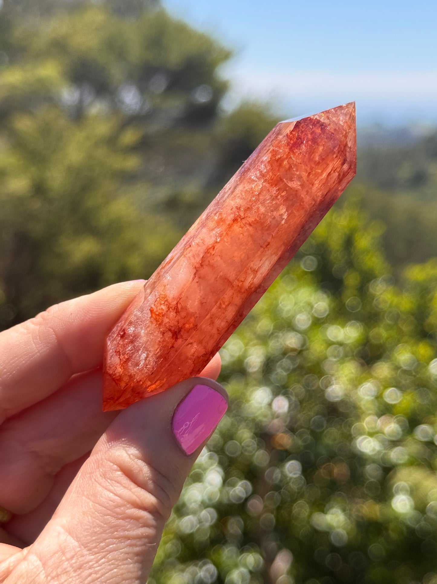 Red Fire Quartz Double Terminated Point
