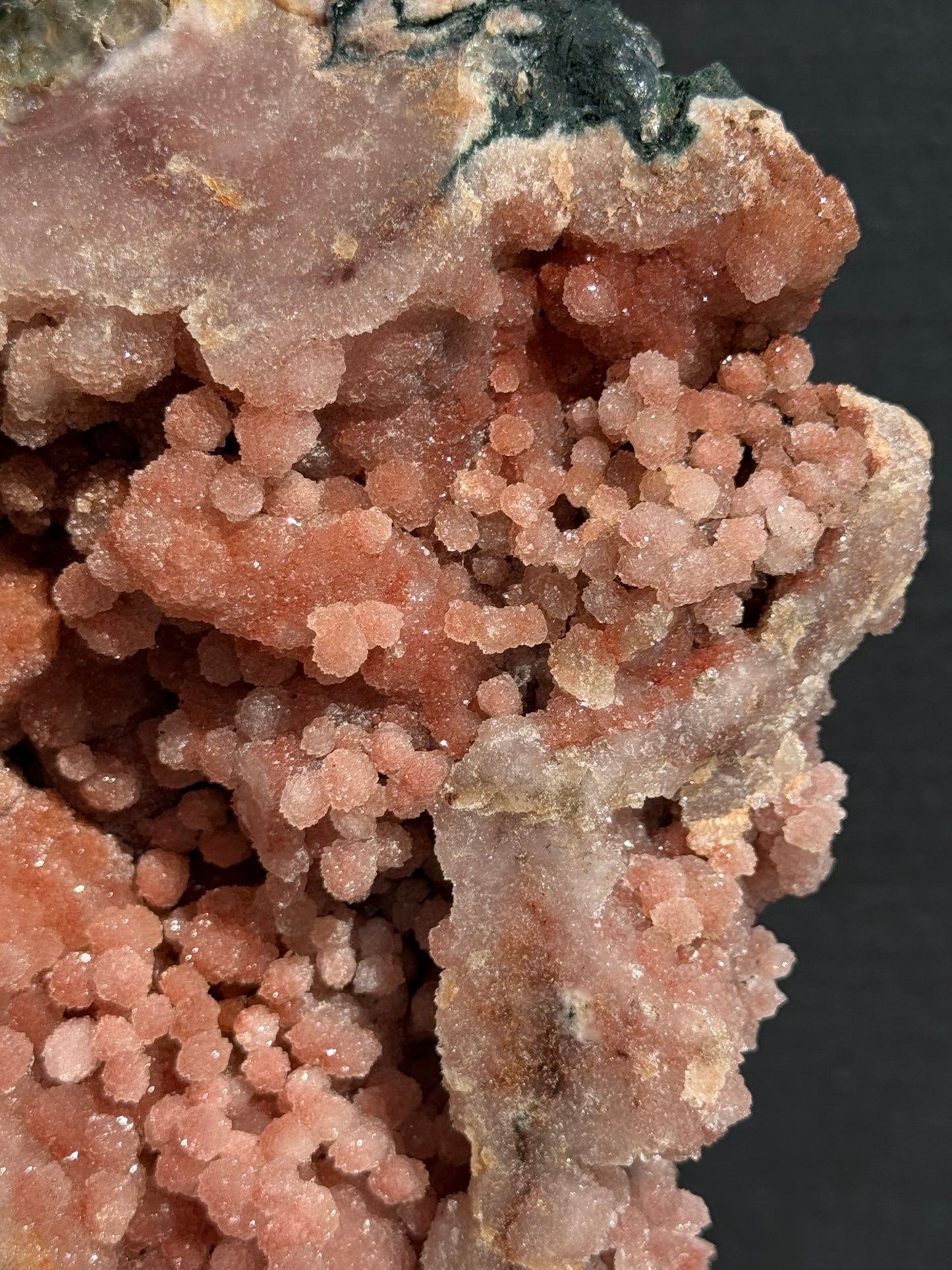 Pink Amethyst, Rare Druze Botryoidal Slice