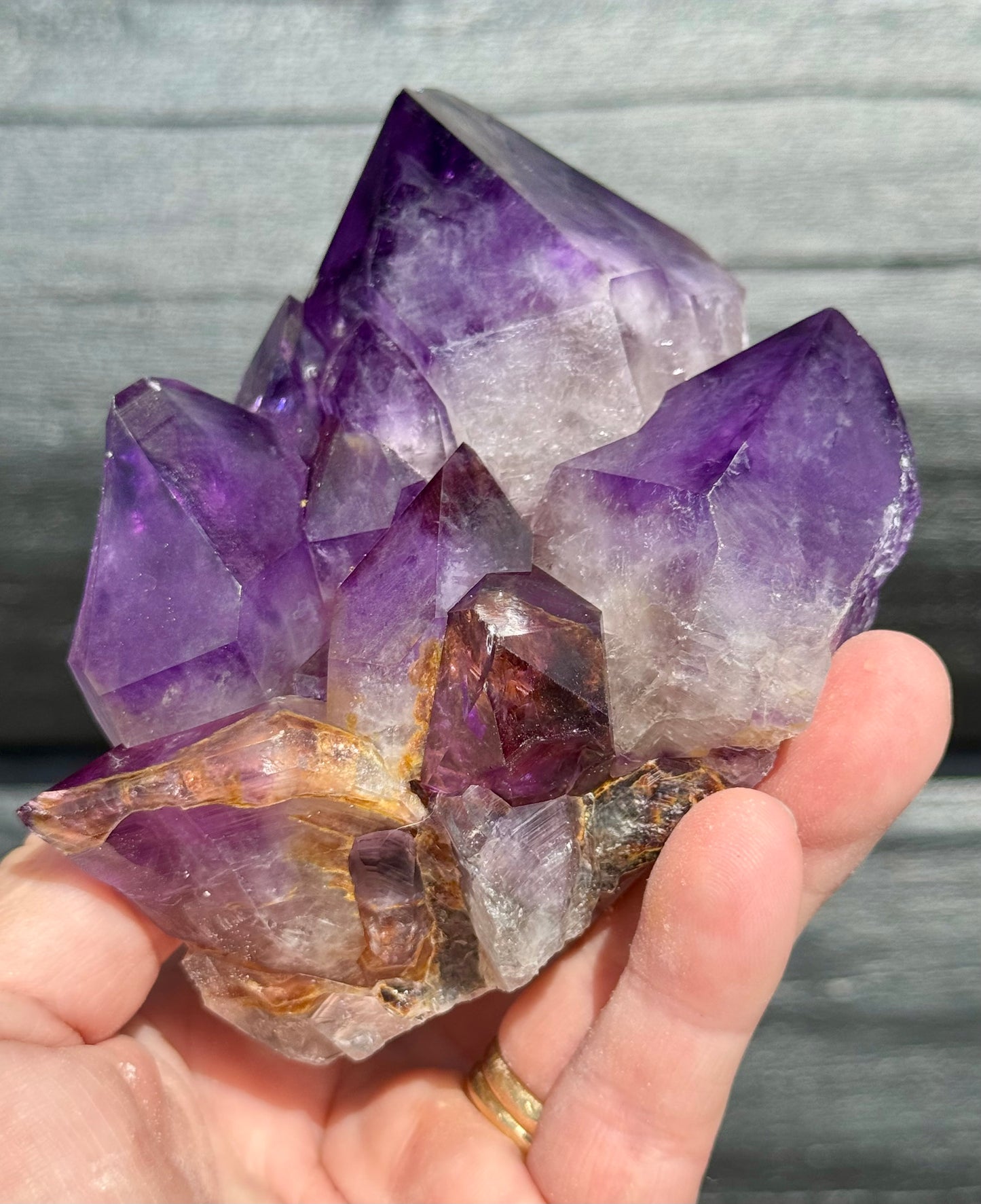 Amethyst Cluster, Large Deep Purple Points
