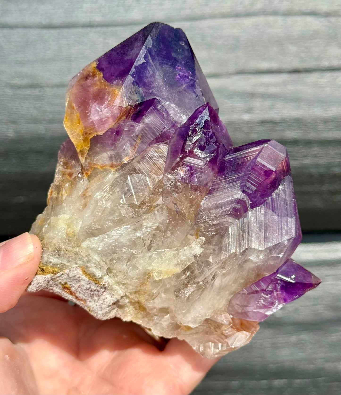 Amethyst Cluster, Large Deep Purple Points