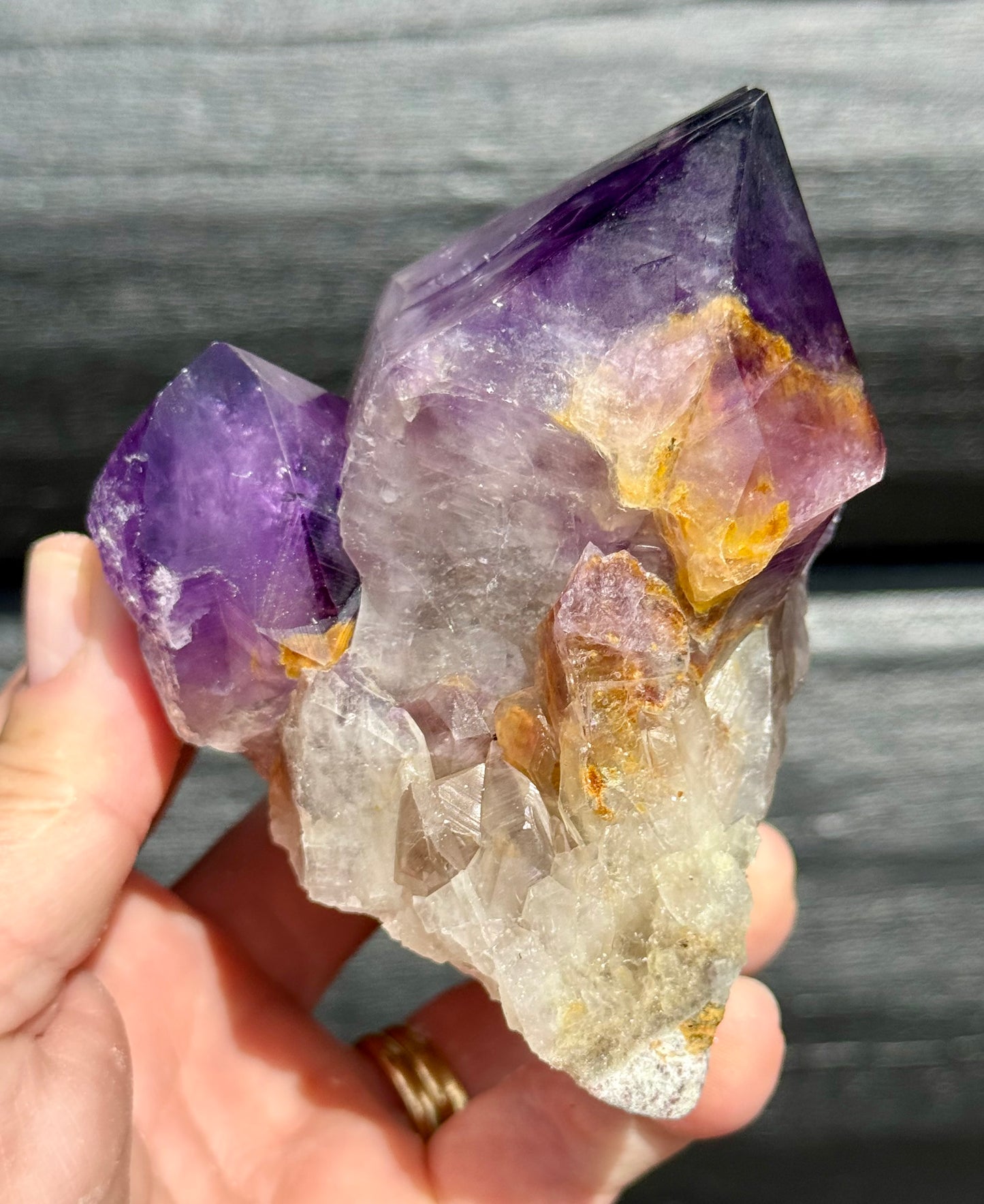 Amethyst Cluster, Large Deep Purple Points