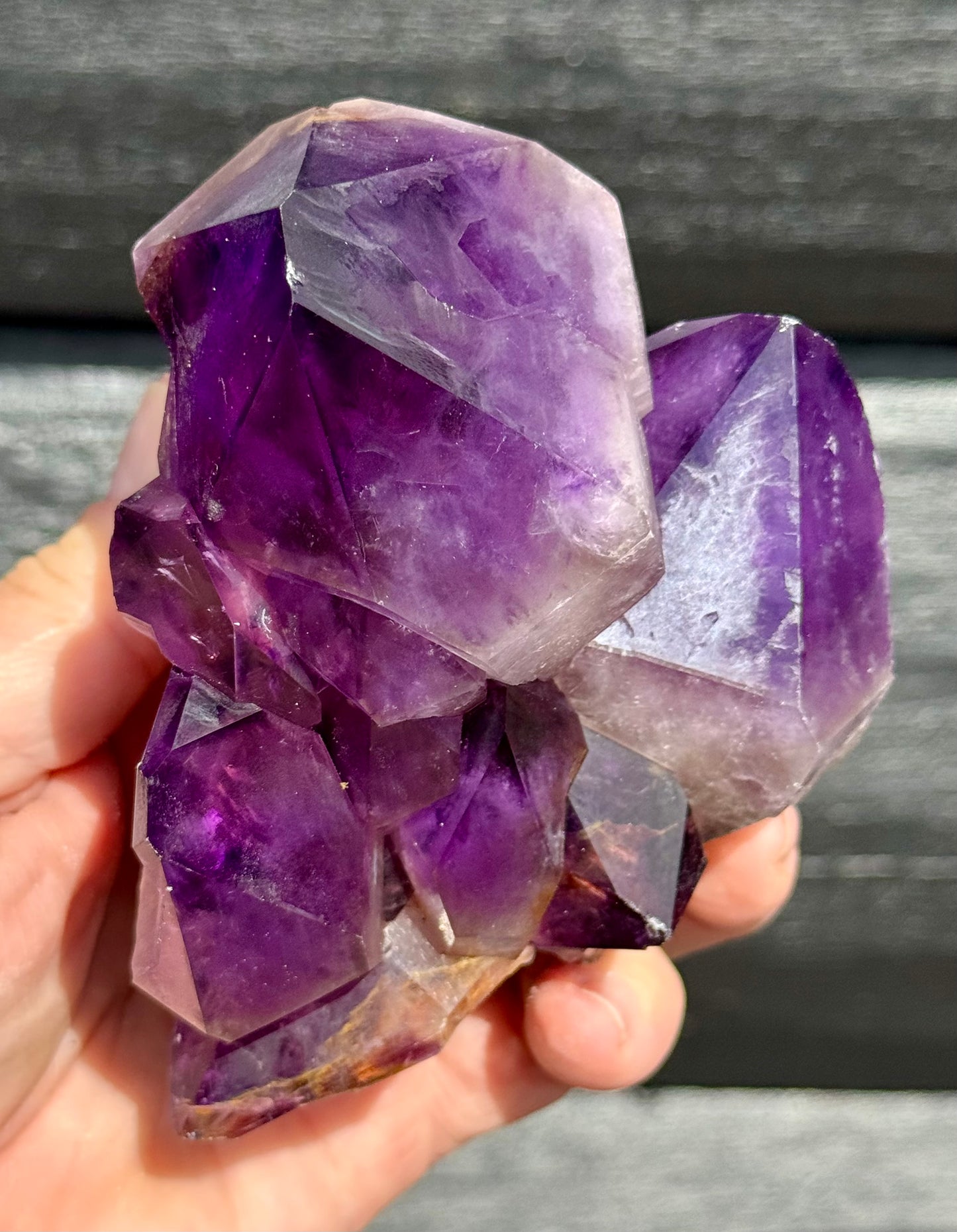Amethyst Cluster, Large Deep Purple Points