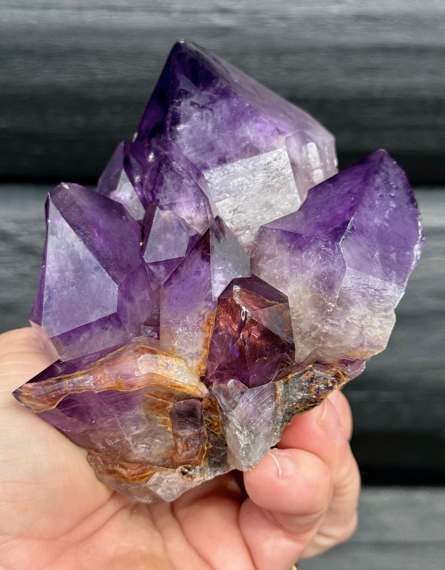Amethyst Cluster, Large Deep Purple Points