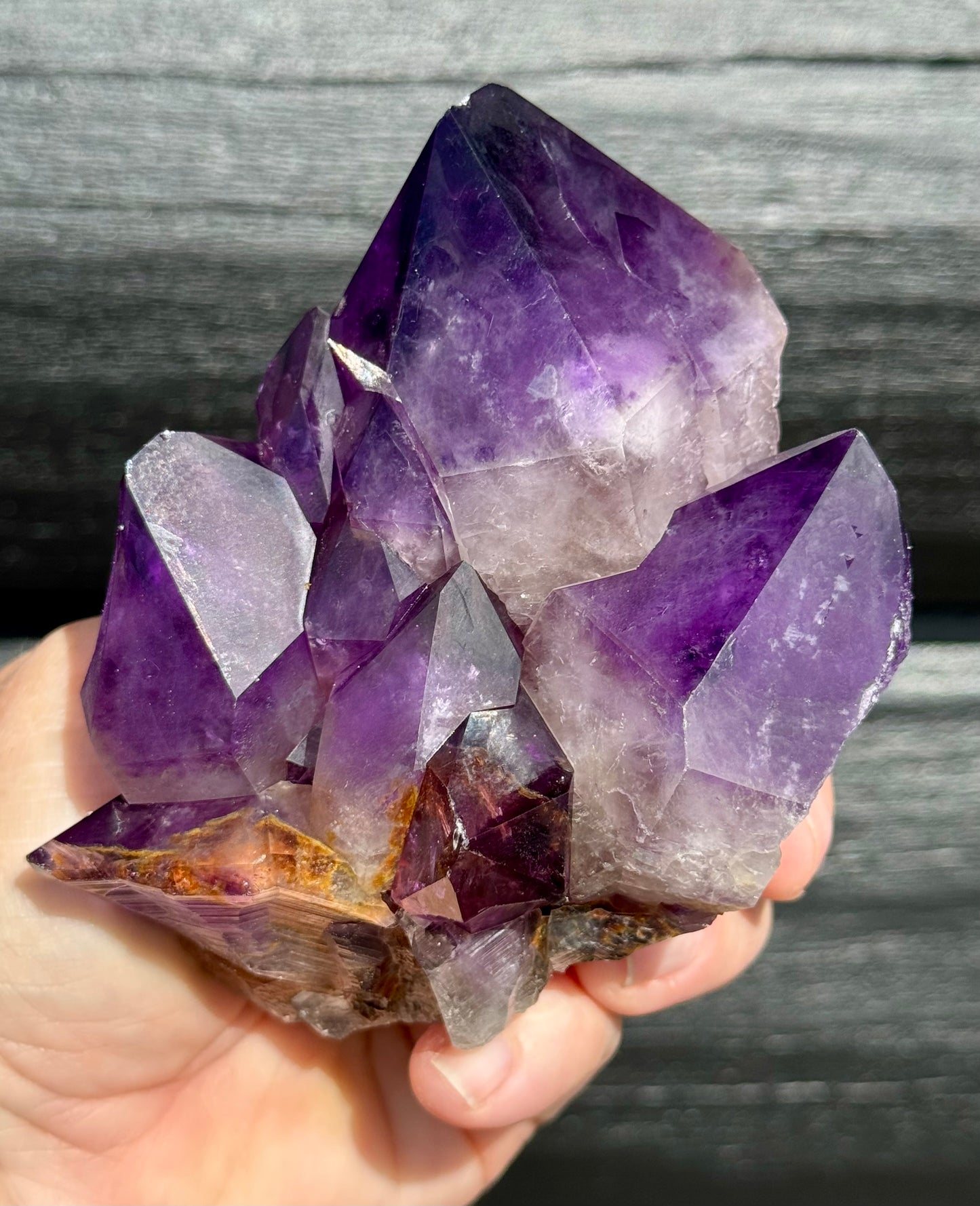 Amethyst Cluster, Large Deep Purple Points