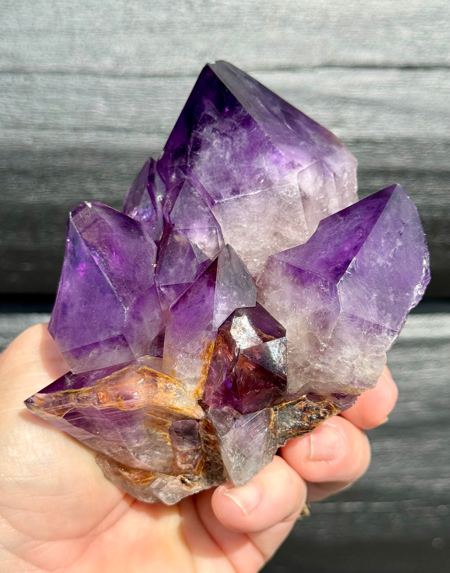 Amethyst Cluster, Large Deep Purple Points