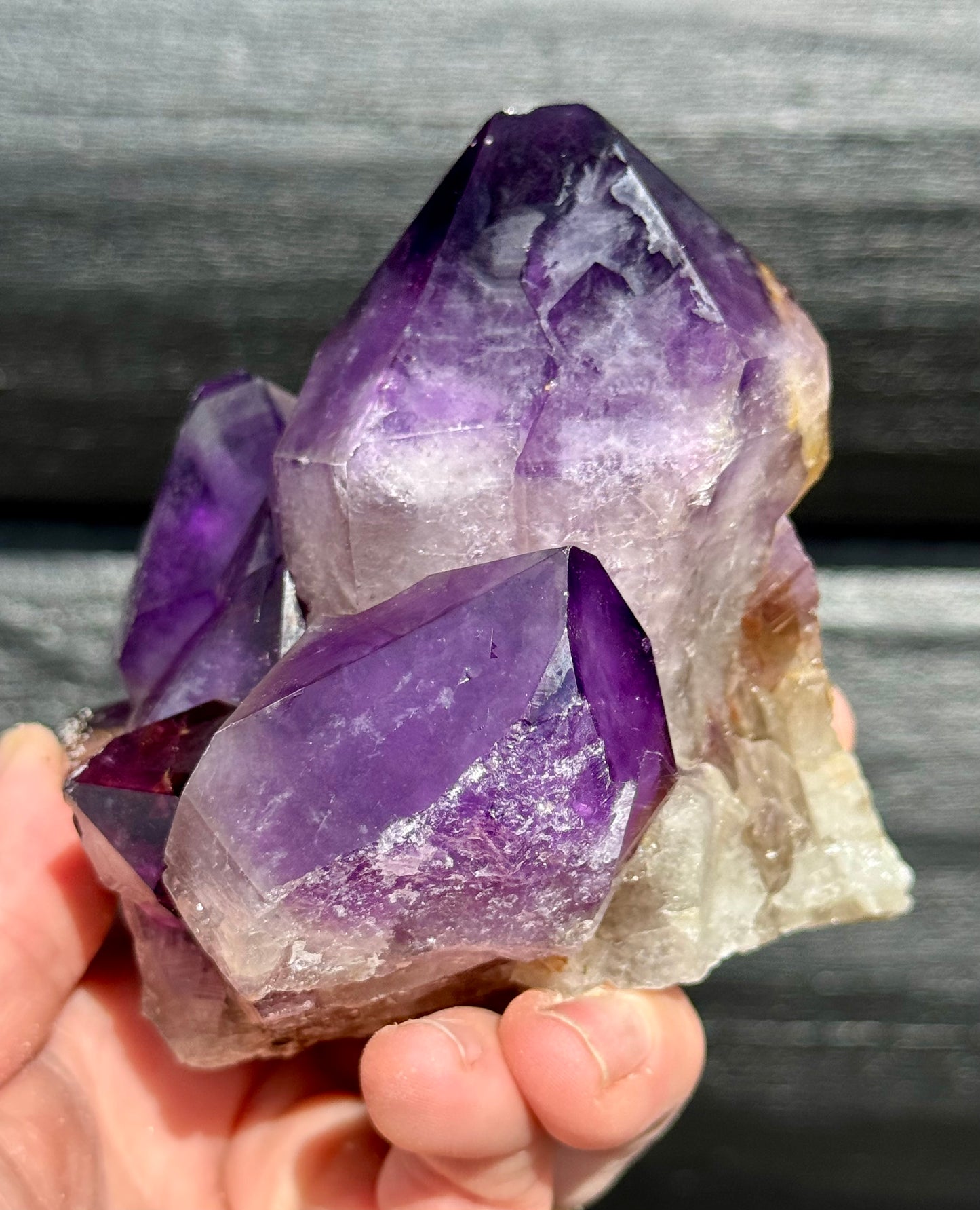 Amethyst Cluster, Large Deep Purple Points