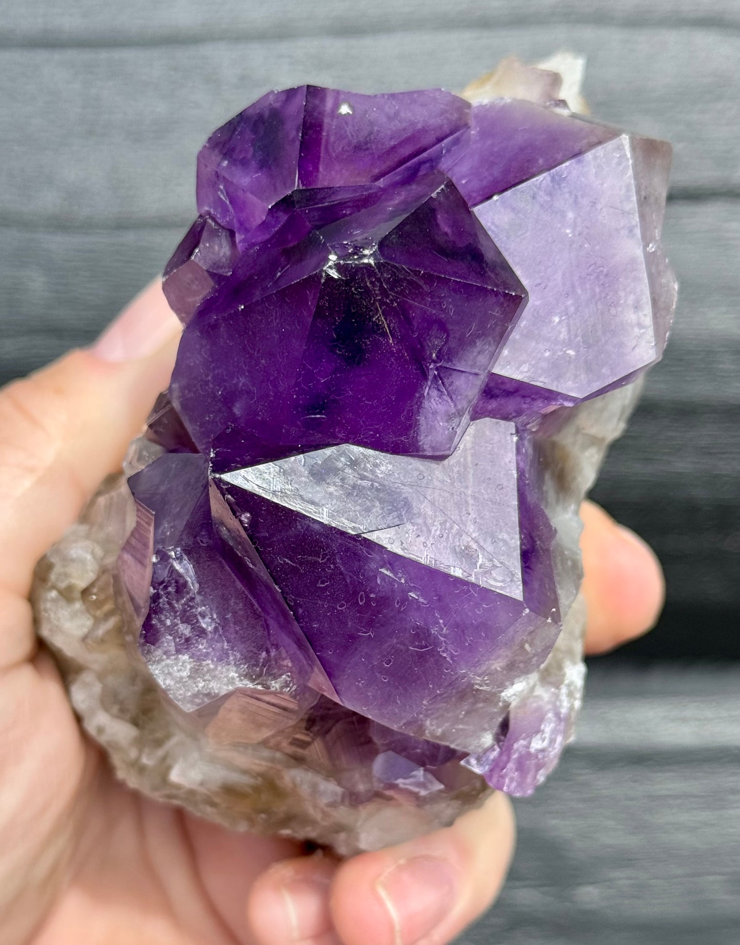 Amethyst Cluster, Large Deep Purple Points