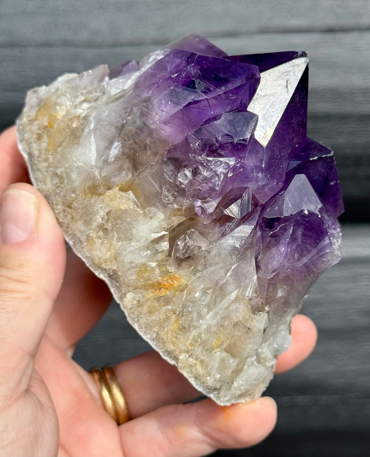 Amethyst Cluster, Large Deep Purple Points