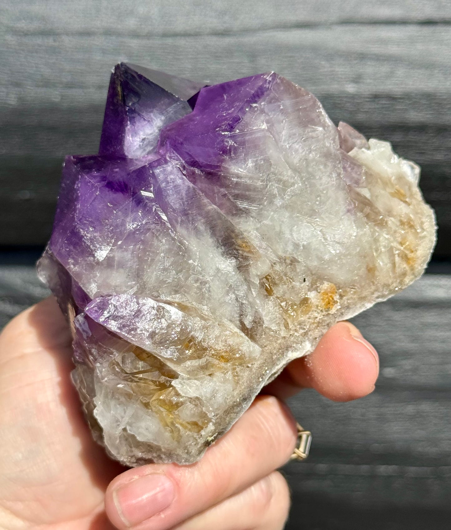 Amethyst Cluster, Large Deep Purple Points