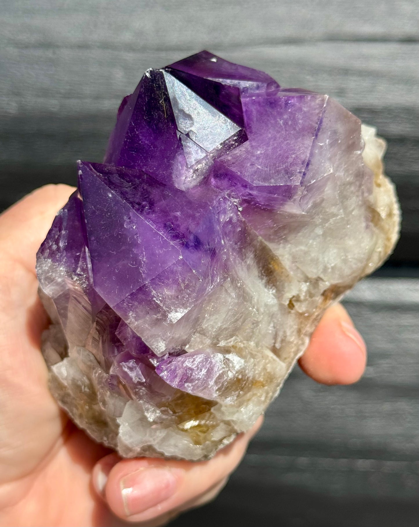 Amethyst Cluster, Large Deep Purple Points