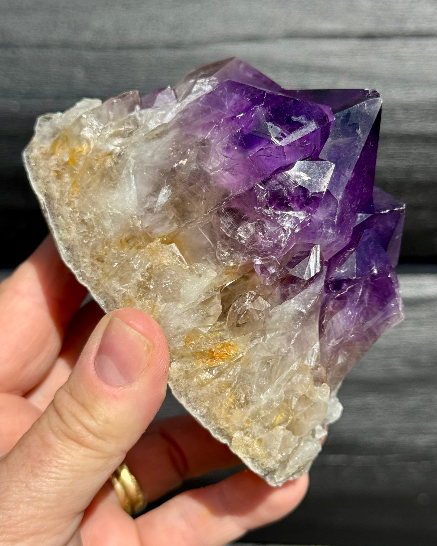 Amethyst Cluster, Large Deep Purple Points