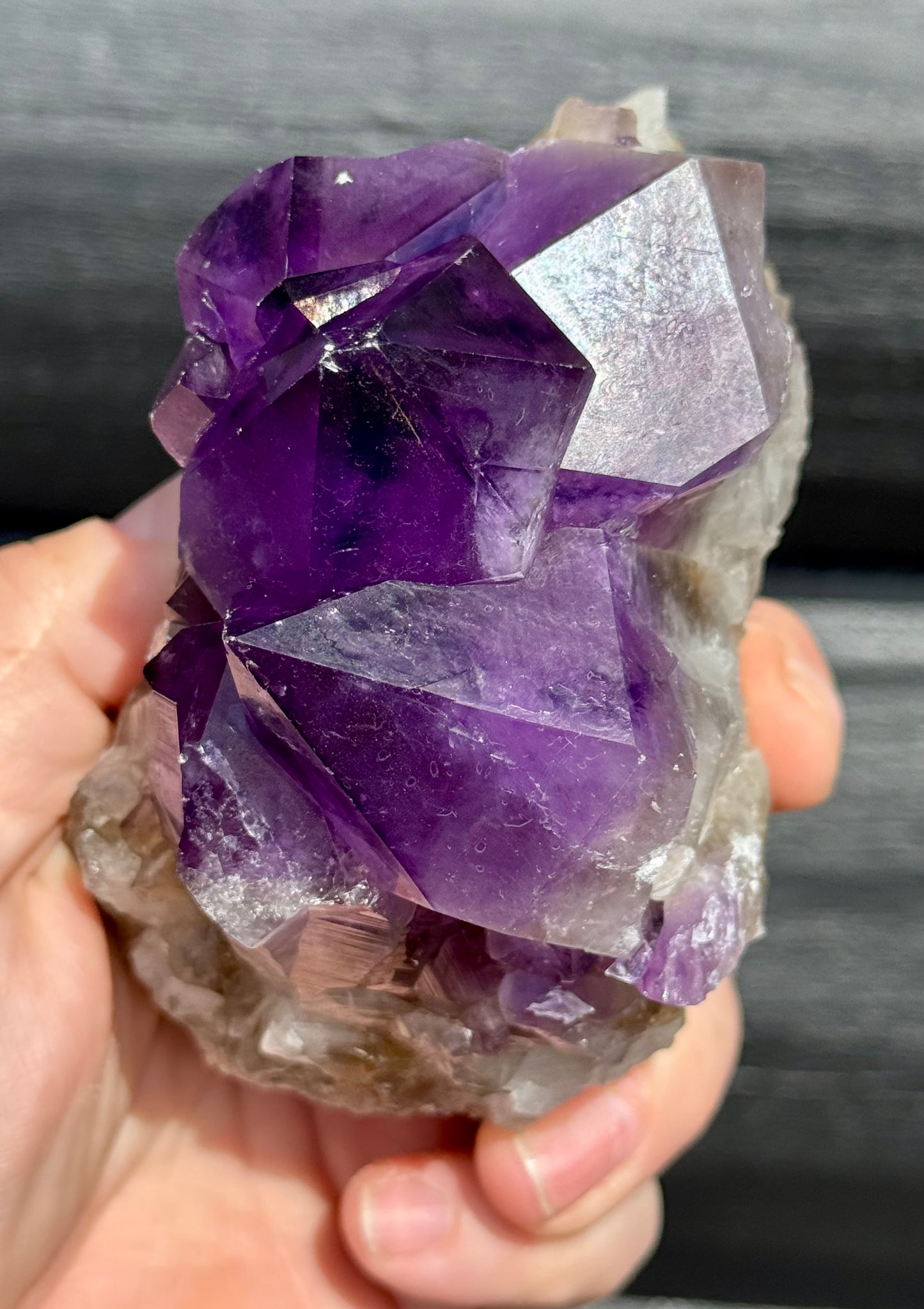 Amethyst Cluster, Large Deep Purple Points