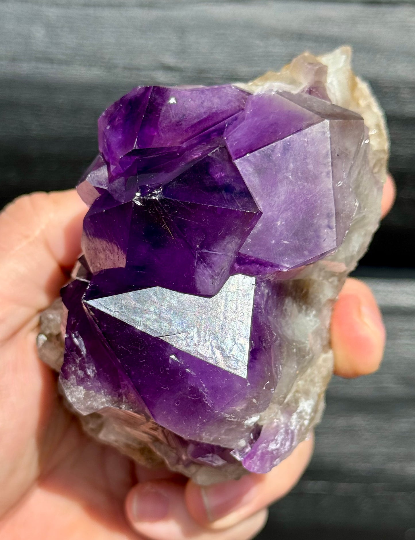 Amethyst Cluster, Large Deep Purple Points