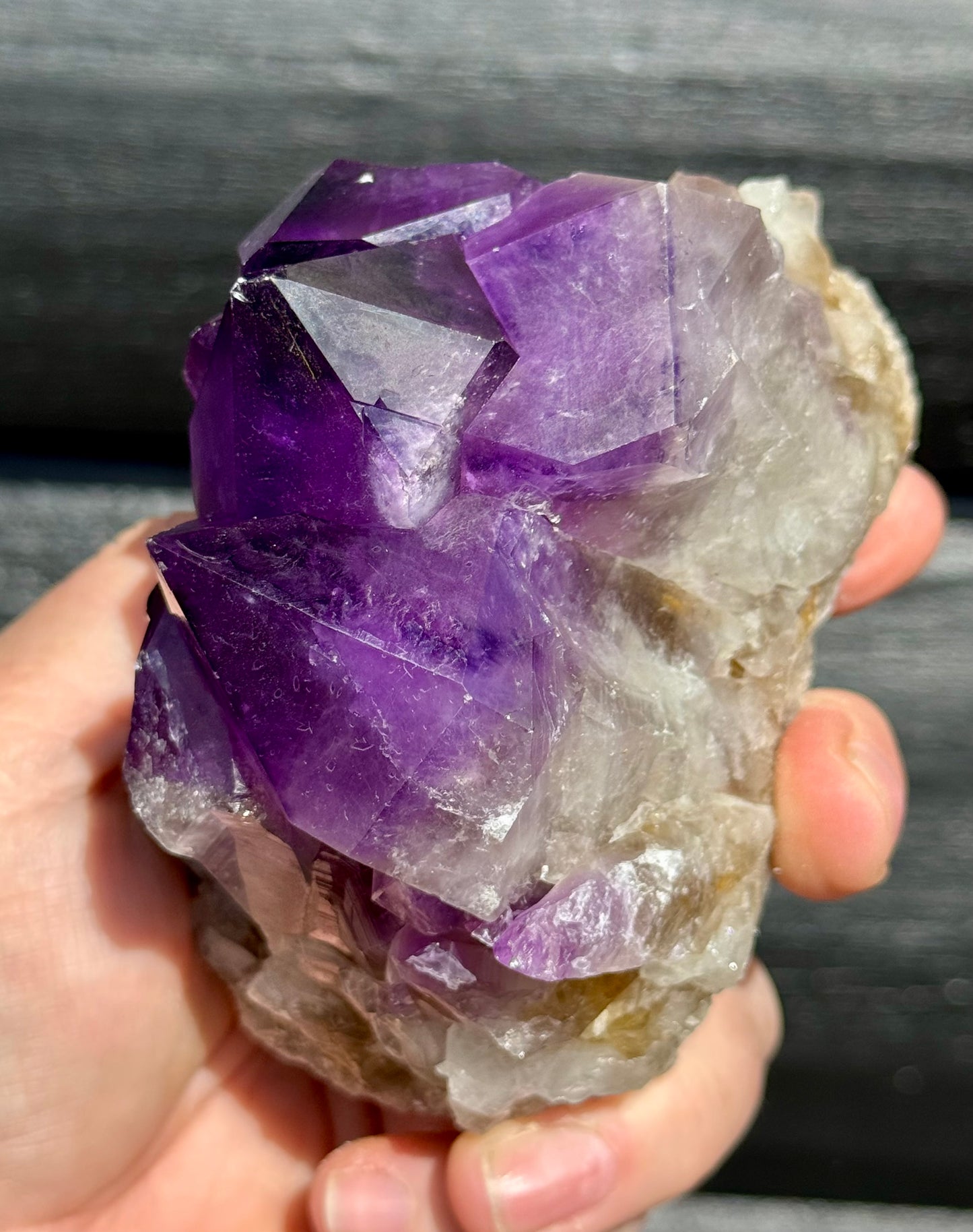 Amethyst Cluster, Large Deep Purple Points
