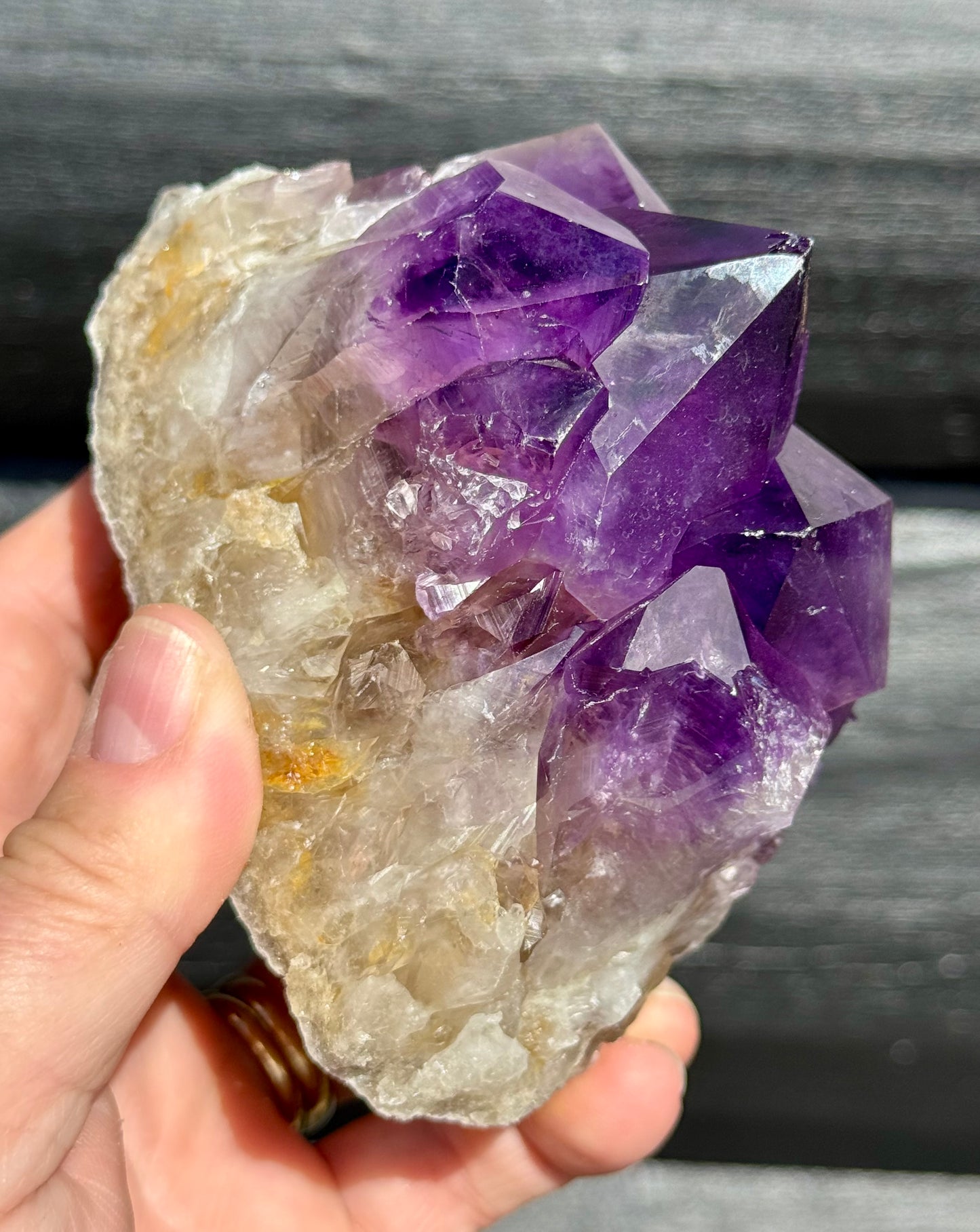Amethyst Cluster, Large Deep Purple Points