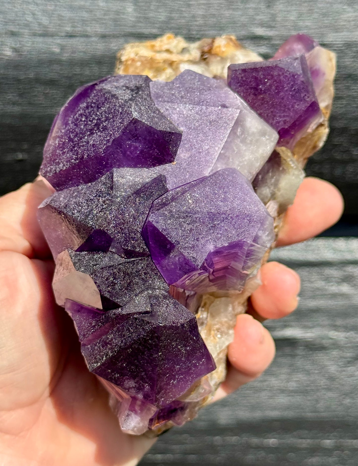 Amethyst Cluster, Large Deep Purple Points