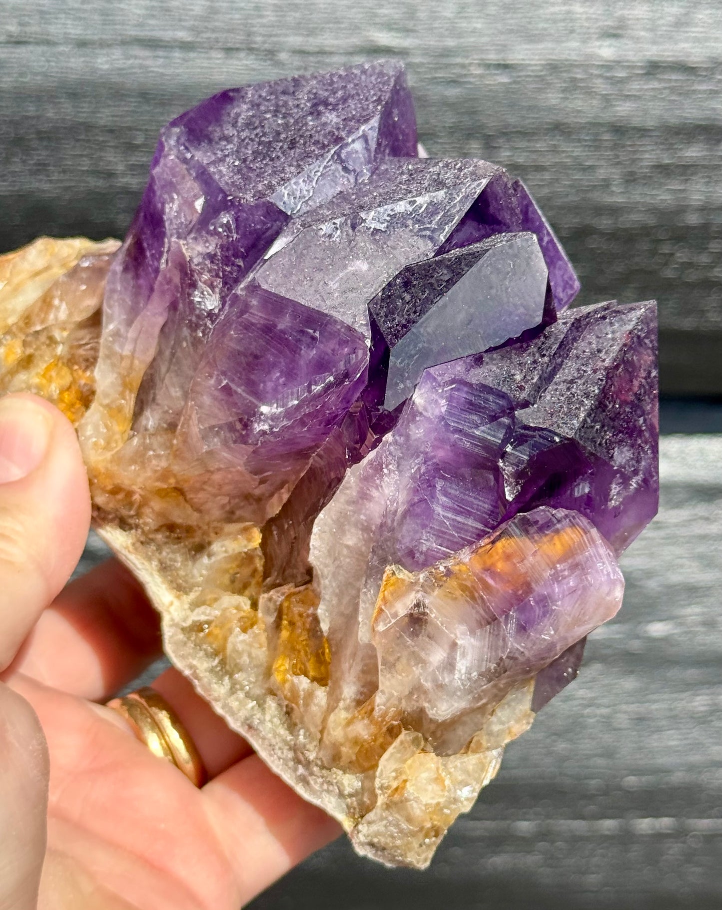 Amethyst Cluster, Large Deep Purple Points
