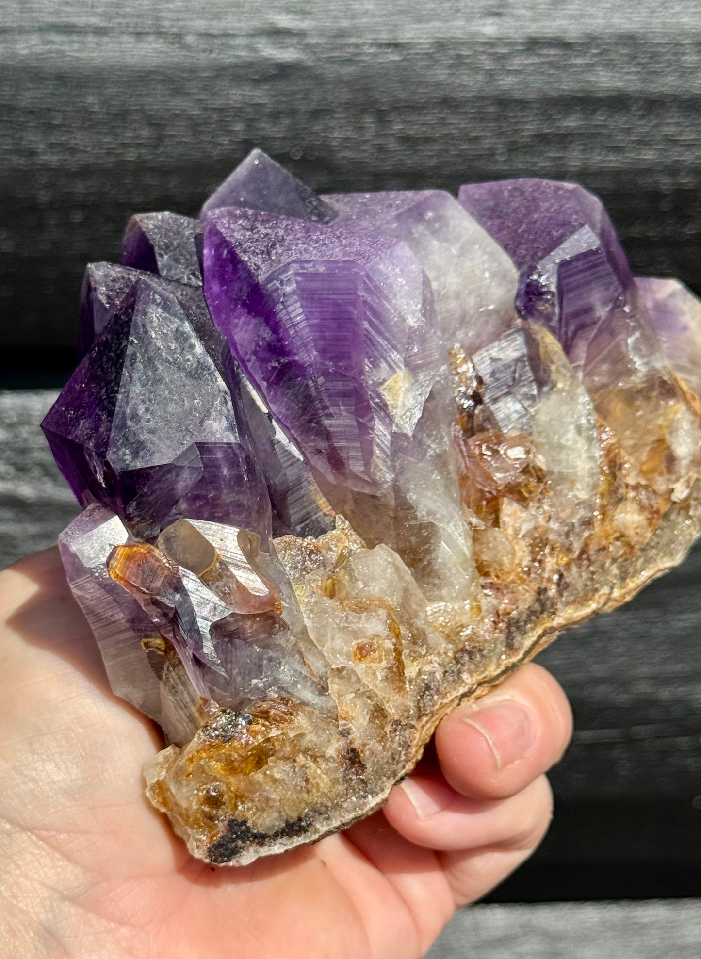 Amethyst Cluster, Large Deep Purple Points