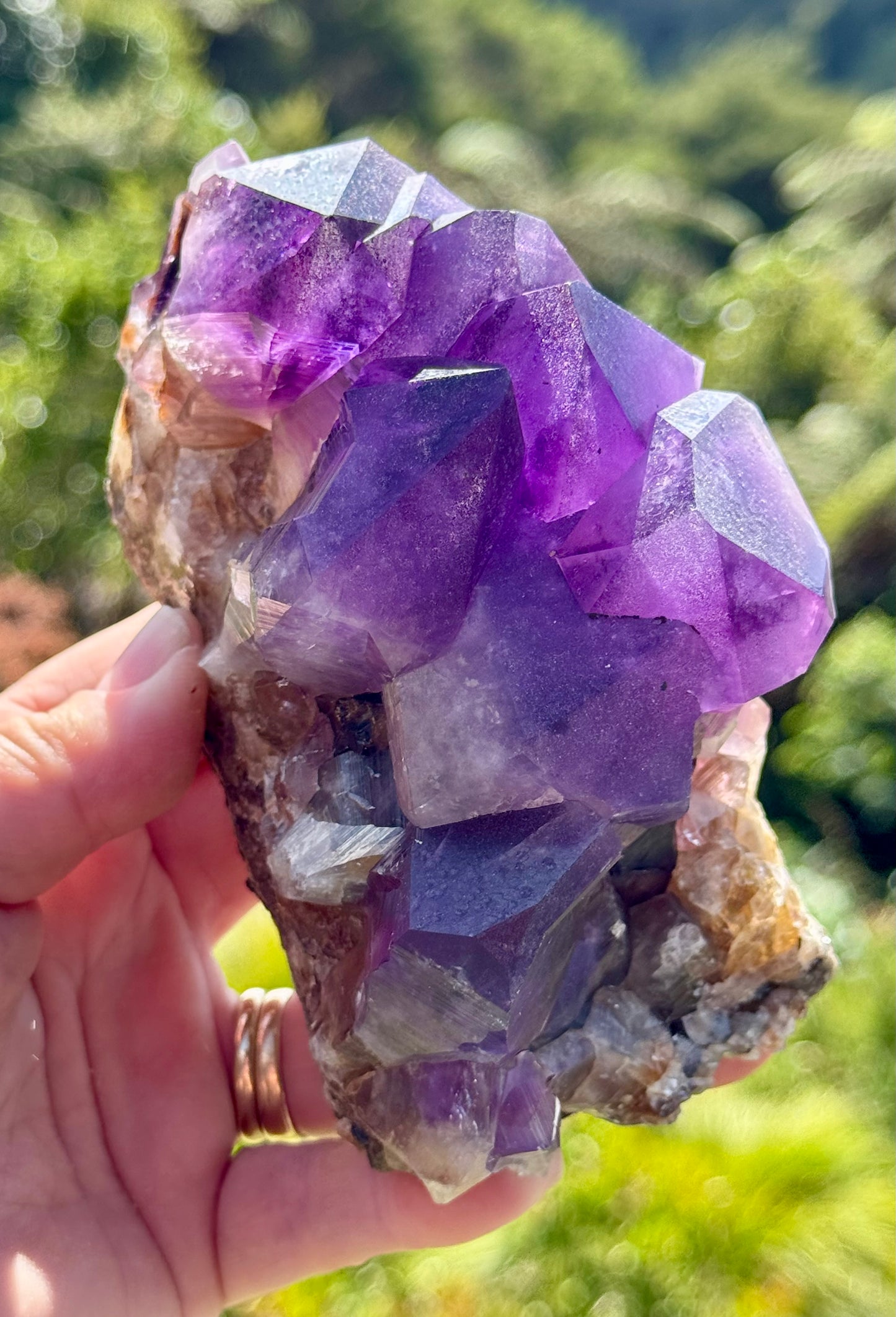 Amethyst Cluster, Large Deep Purple Points
