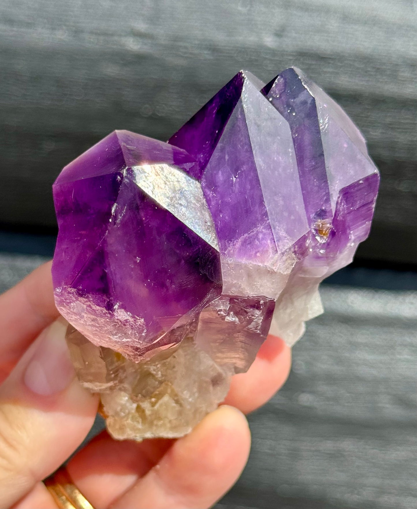 Amethyst Cluster, Large Deep Purple Points