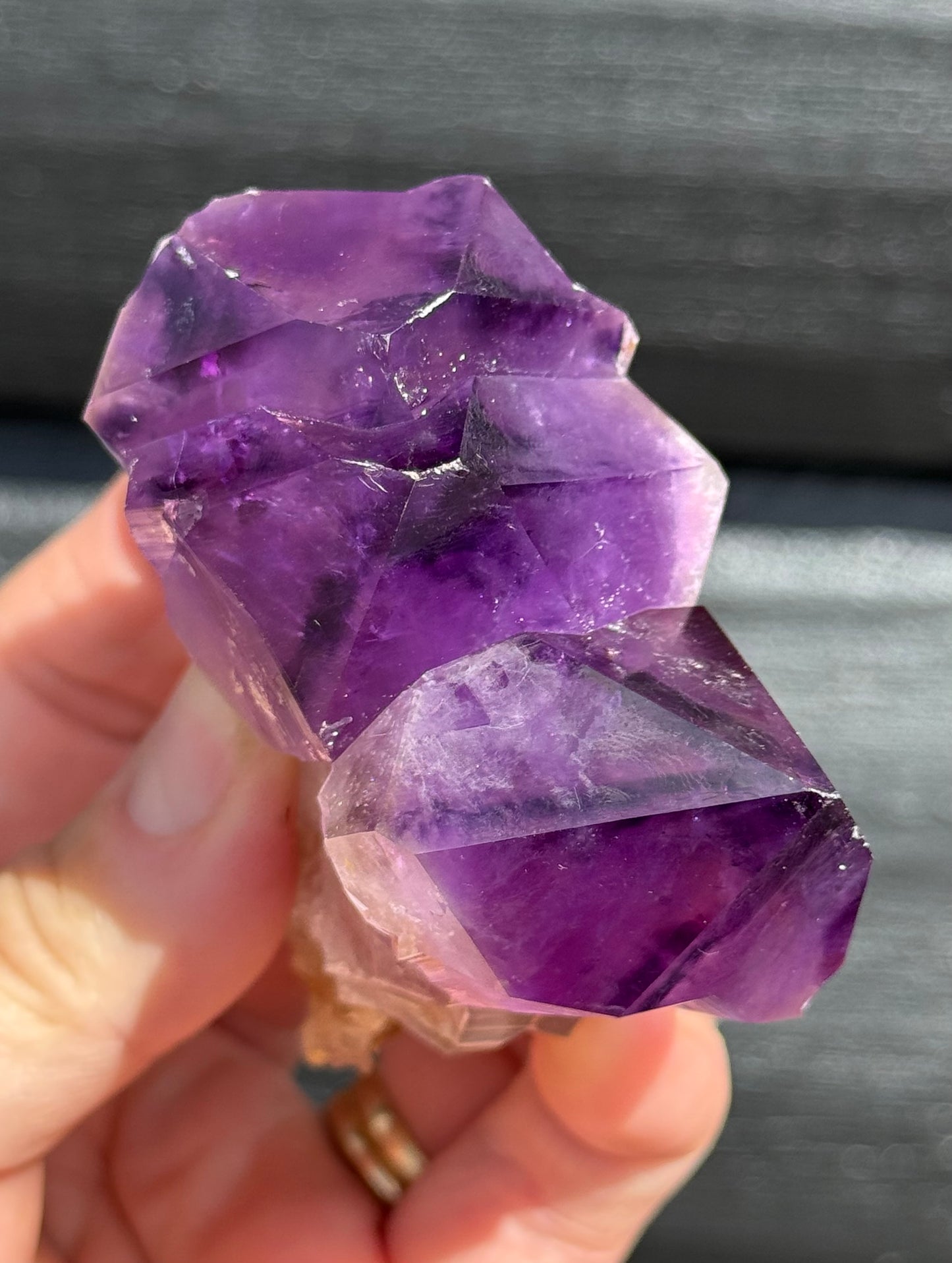 Amethyst Cluster, Large Deep Purple Points