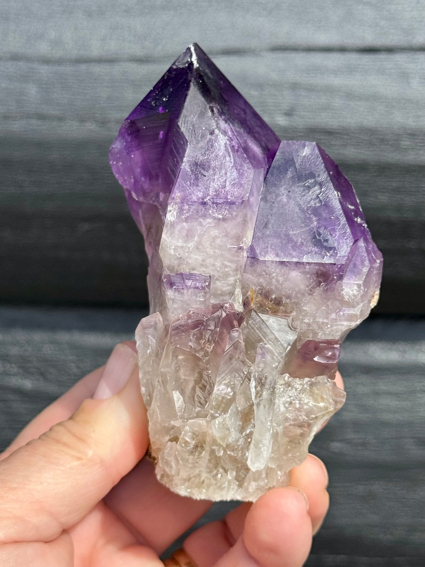 Amethyst Cluster, Large Deep Purple Points