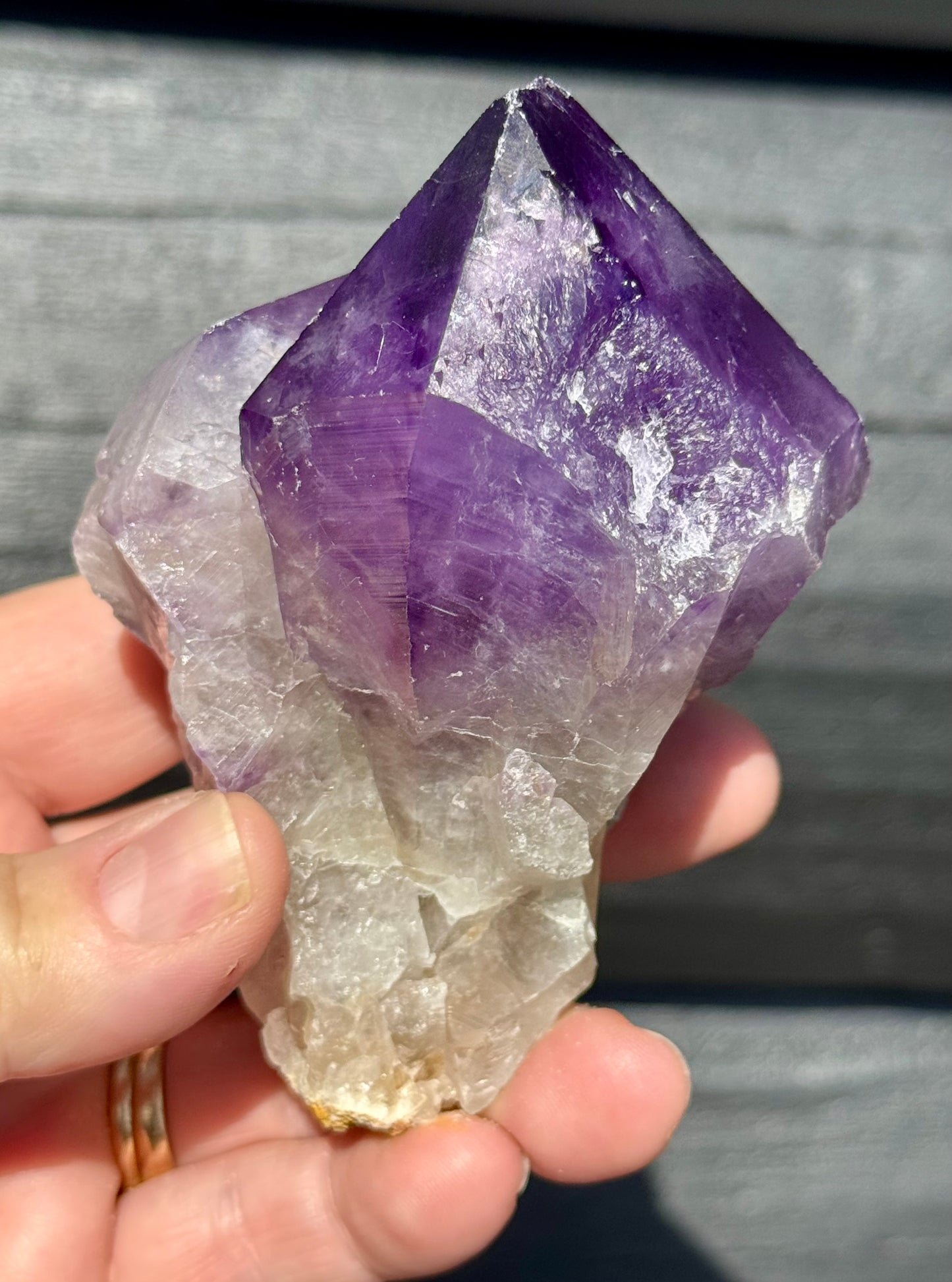 Amethyst Cluster, Large Deep Double Purple Points